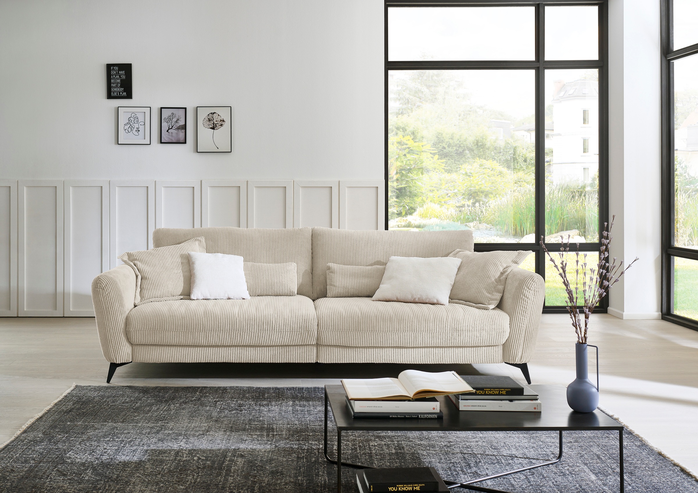 Die PlanBar Big-Sofa »MP-IN23149«, Kaltschaumpolsterung mit SoftSitz, Lose Rückenkissen