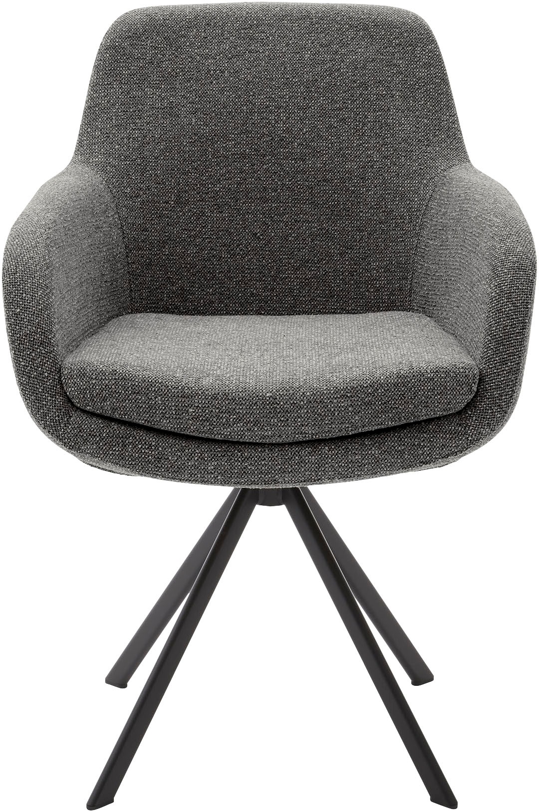 Musterring Esszimmerstuhl »Tavia«, (Set), 2 St., Chenille, Stativgestell Eisen schwarz, Drehfunktion optional, diverse Farben