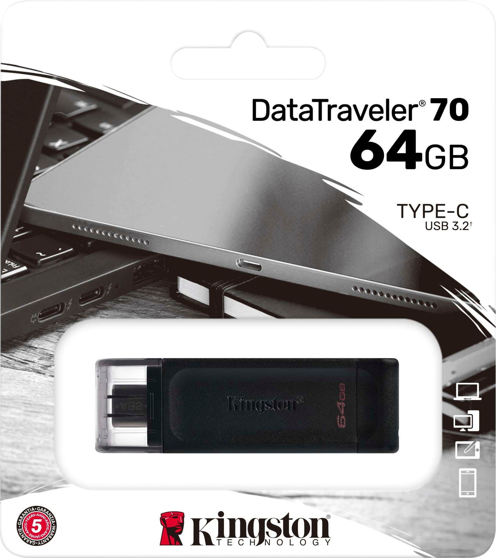 Kingston USB-Stick »DataTraveler 70 64GB«, (USB 3.2)