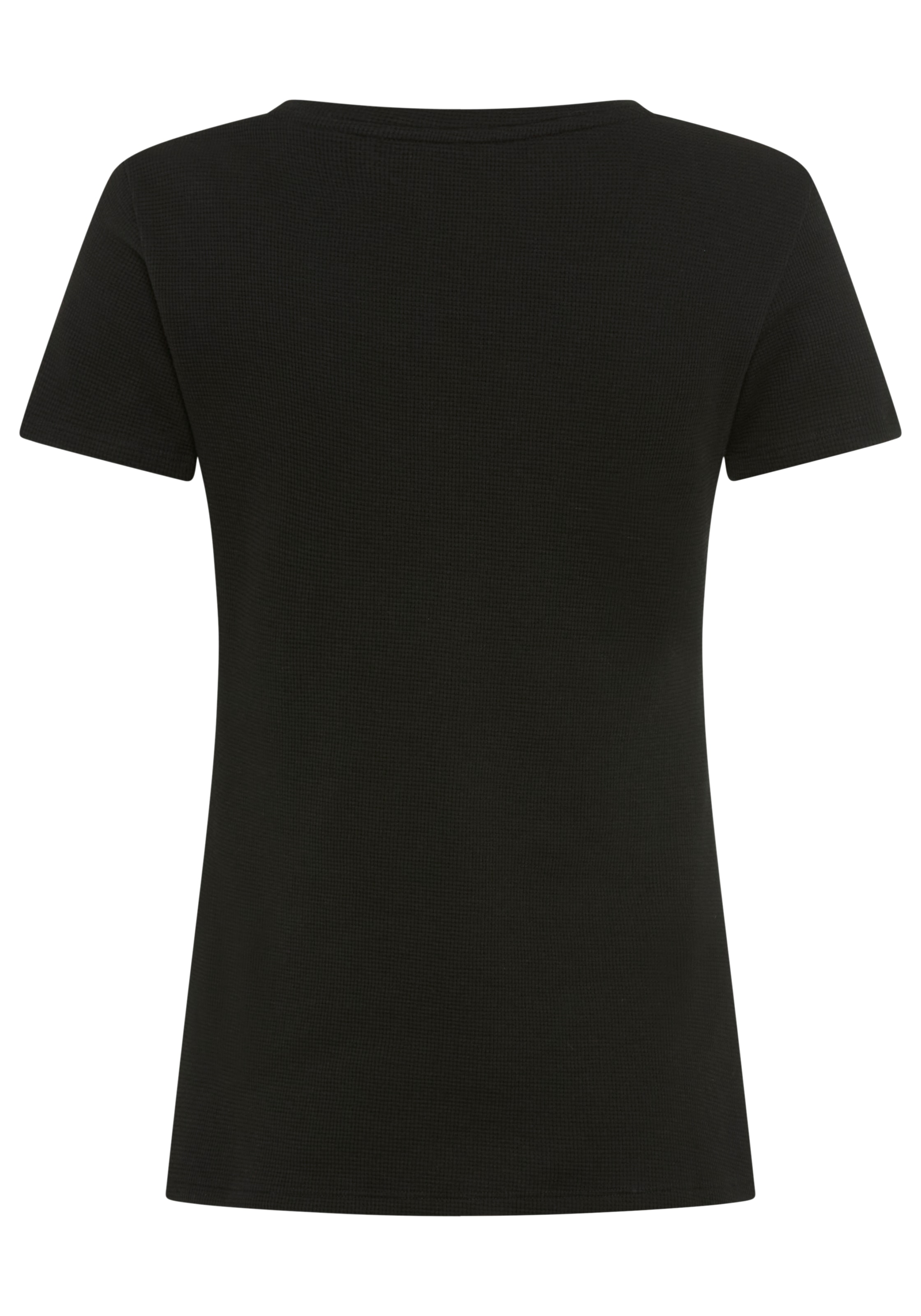 BOSS T-Shirt, Rundhalsausschnitt, Waffelstruktur