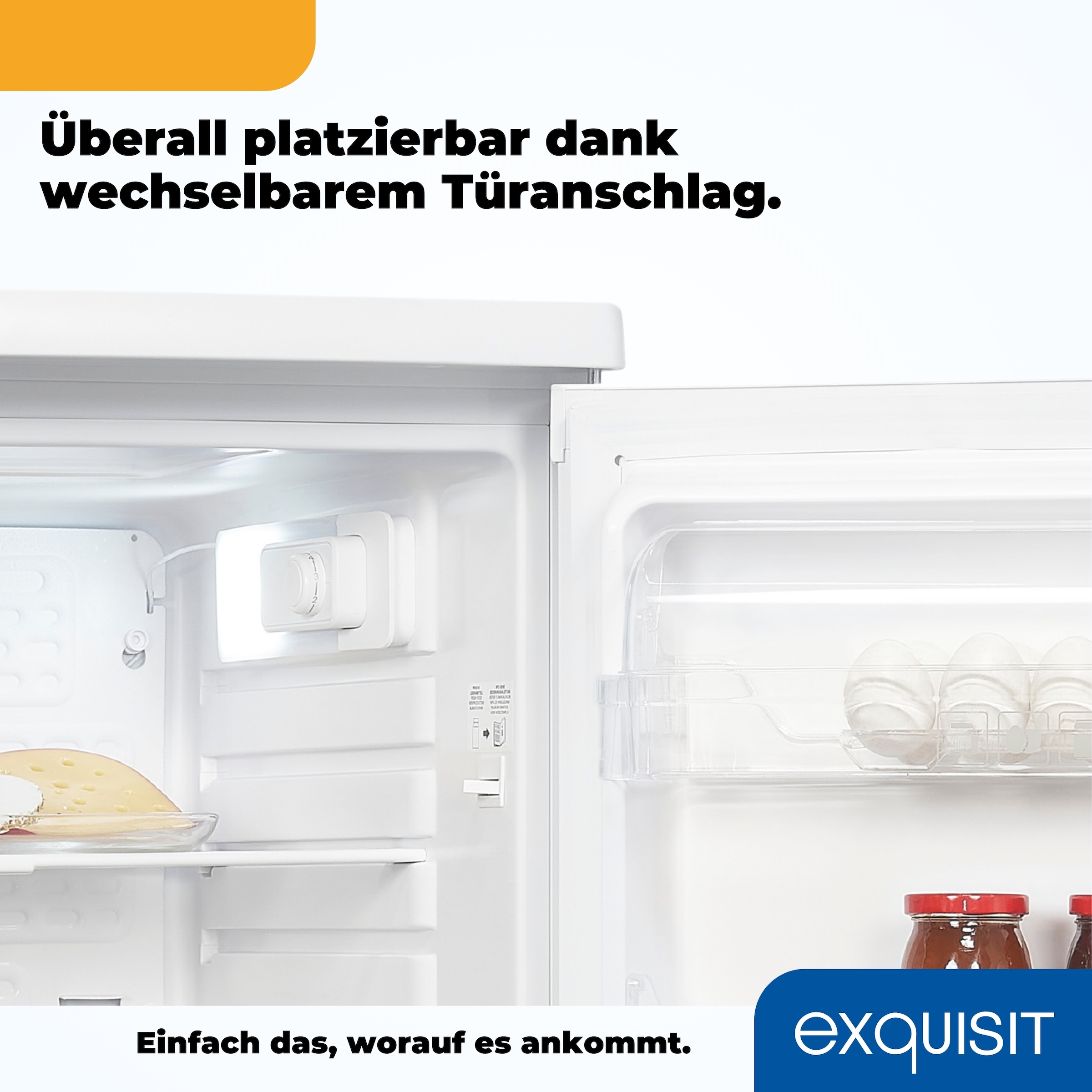 exquisit Vollraumkühlschrank »KS16-V-040D«, 126 Liter Nutzinhalt, Leiser Betrieb, Energieeffizienzklasse D
