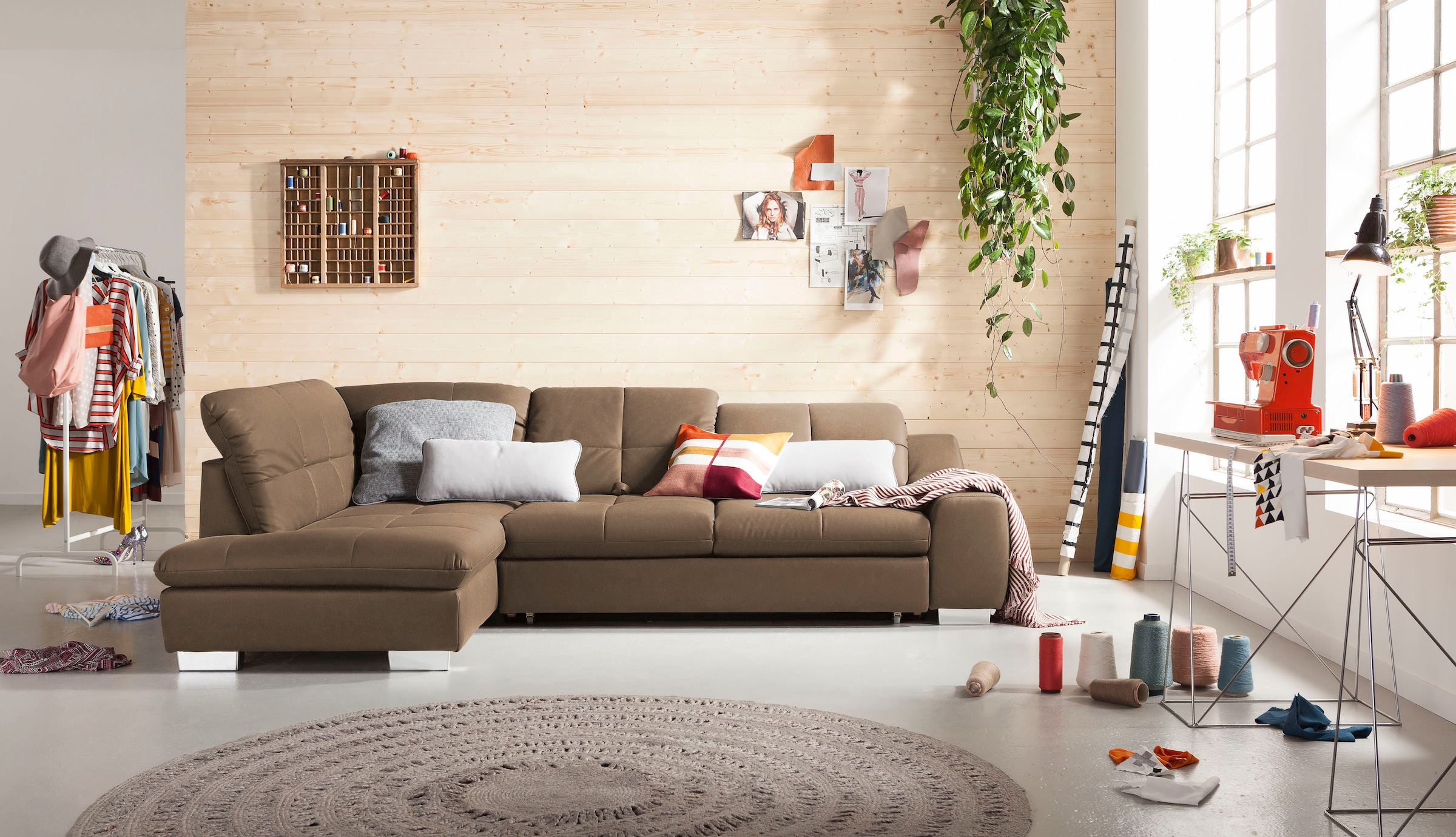 set one by Musterring Ecksofa "SO 1200 inkl. Sitztiefen- & Rückenverstellun günstig online kaufen