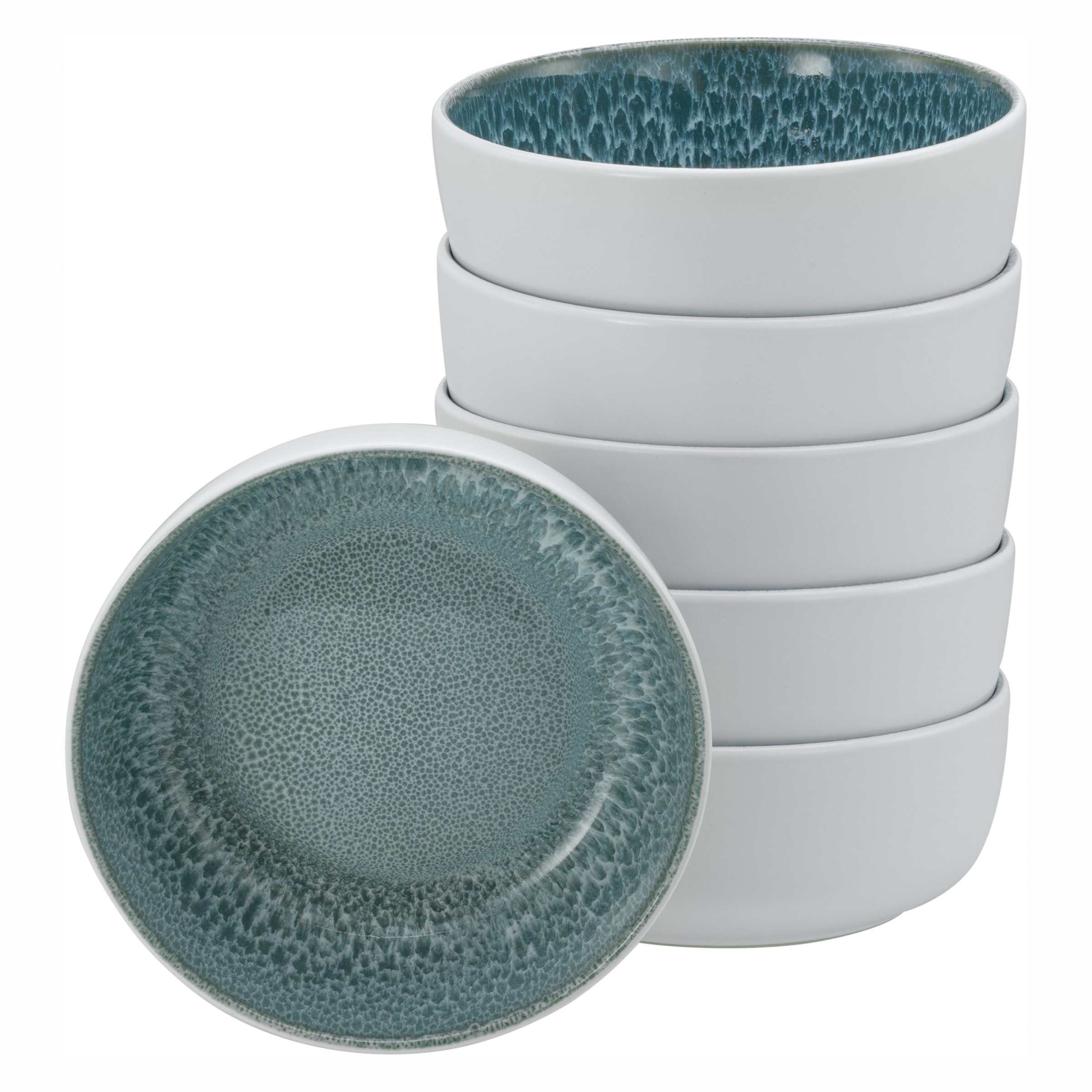 MY HOME Müslischale "modernes Schüssel-Set Nydala, Geschirr-Set, Bowl", Ø 15cmweiß, eisblau, Schüsseln, hohe Haltbarkeit, spülmaschinen- &