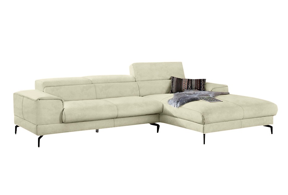 W.SCHILLIG Ecksofa »piedroo, Designsofa mit tollem Sitzkomfort, L-Form«, Kopfteilverstellung, wahlweise mit Sitztiefenverstellung, Breite 303cm