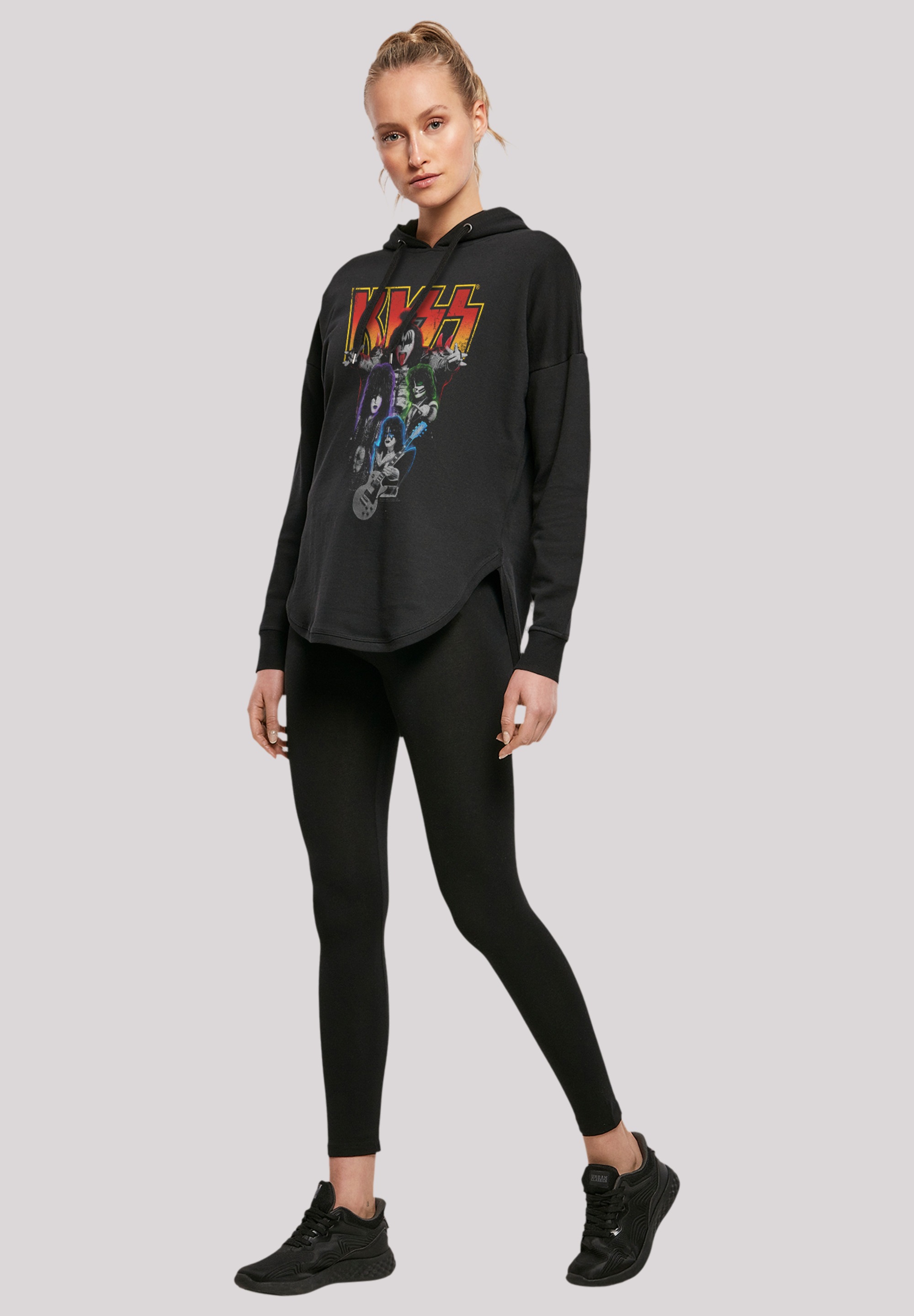F4NT4STIC Sweatshirt »Kiss Rock Music Band Neon Band«, Premium Qualität, Band, Logo