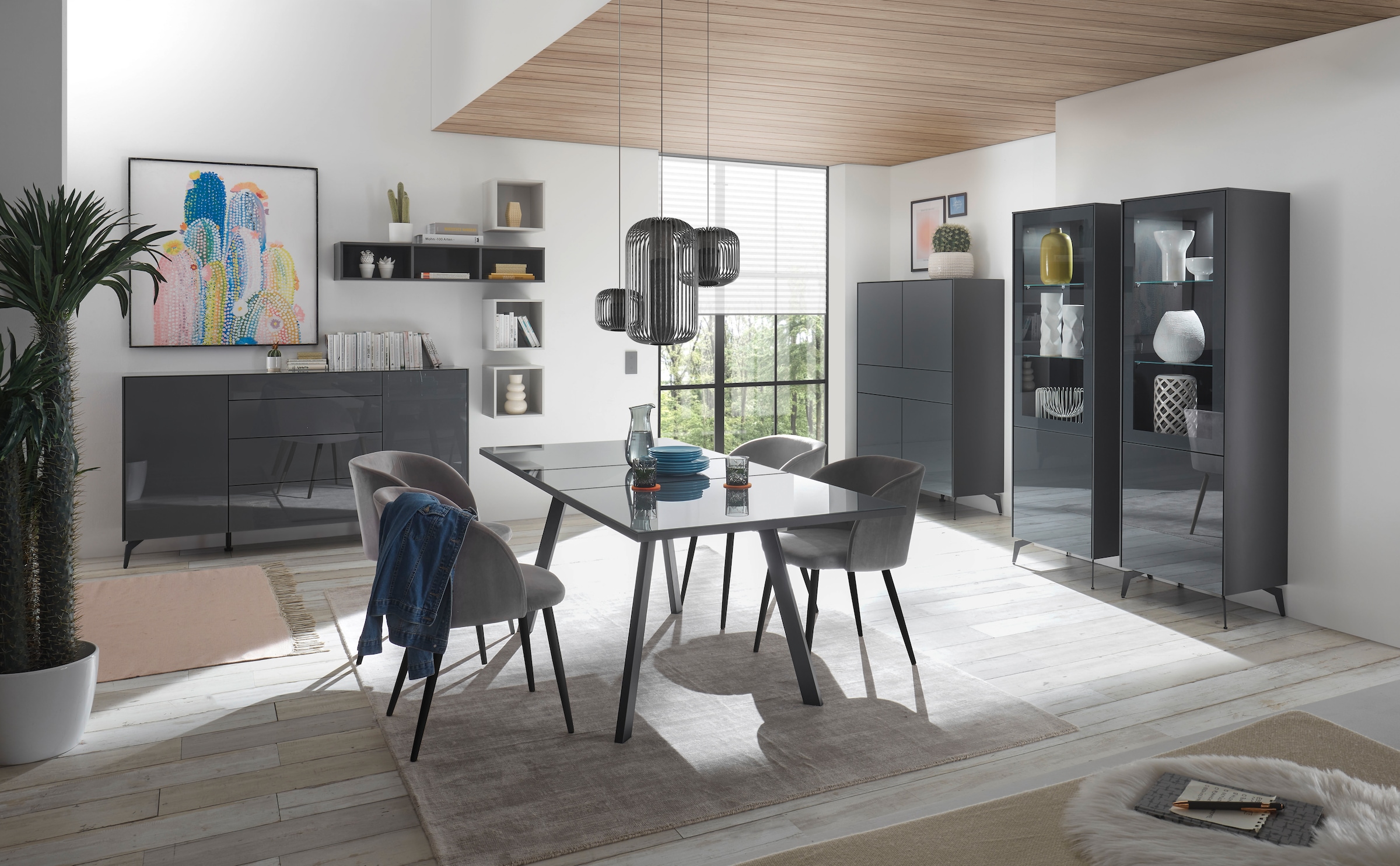 Mäusbacher Standvitrine »Imola TOPSELLER!«, (OTTOs Choice), Mäusbacher Vitrine mit Glas- und Holztür