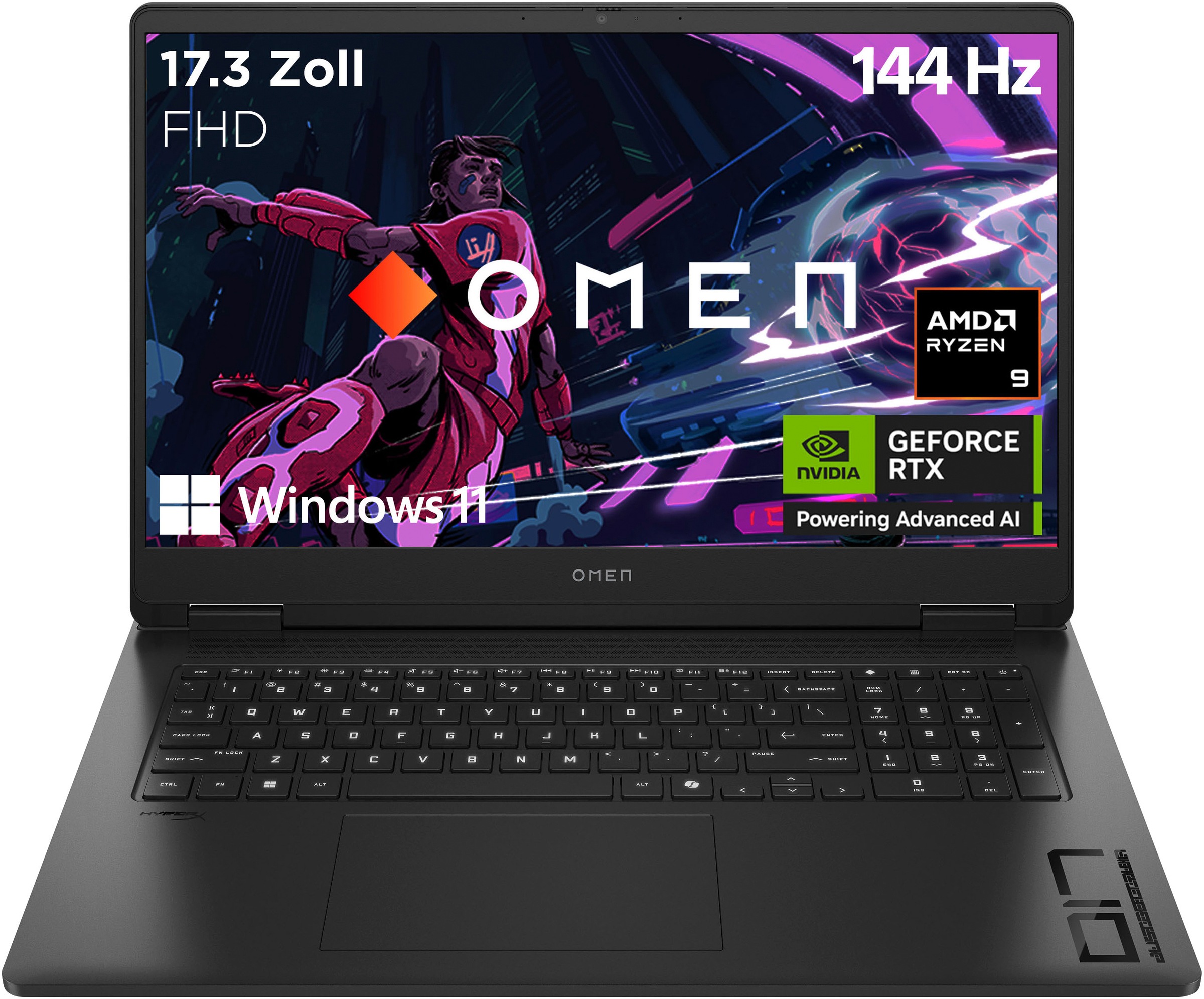 HP Gaming-Notebook »OMEN 17-db AMD«, 43,94 cm, / 17,3 Zoll, AMD, Ryzen™ AI 7, GeForce RTX 5060, 1000 GB SSD