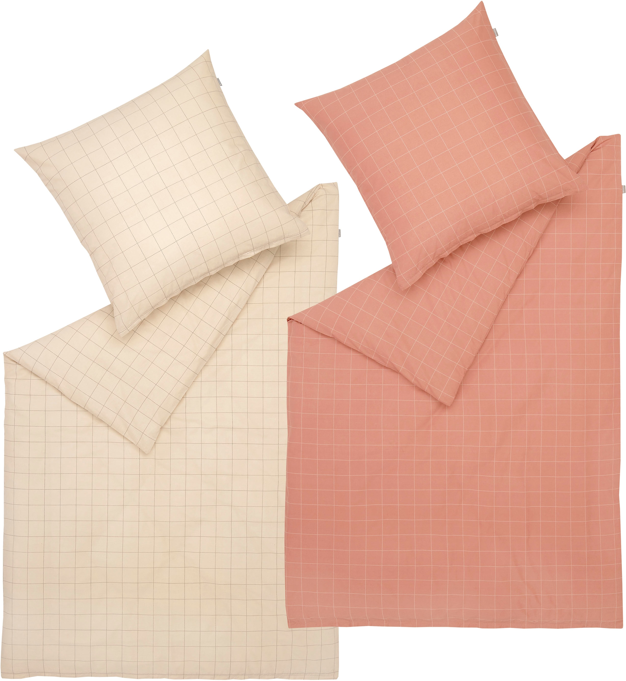 Musterring Bettwäsche "Grid" 2 Stk. tlg. Renforcé Qualität, JustB Musterrin günstig online kaufen