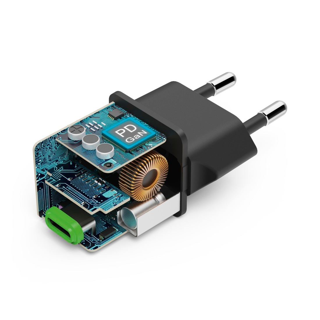 Hama Schnelllade-Gerät »Schnellladegerät (USB-C, PD/QC, extraklein 3,1 x 2,85 x 2,85 cm, 30 W)«, (1 St.)