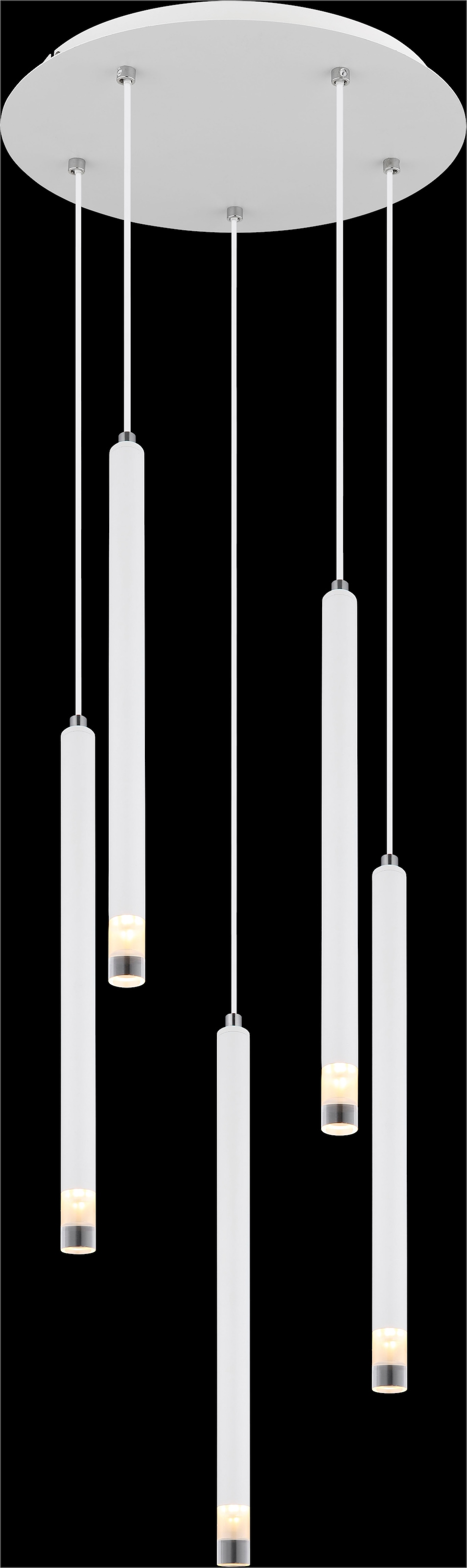 GLOBO LIGHTING Hängeleuchte »RYAN« G9 1 Stk. Weiße Hängeleuchte mit Acryl satiniert, klar, höhenverstellbar