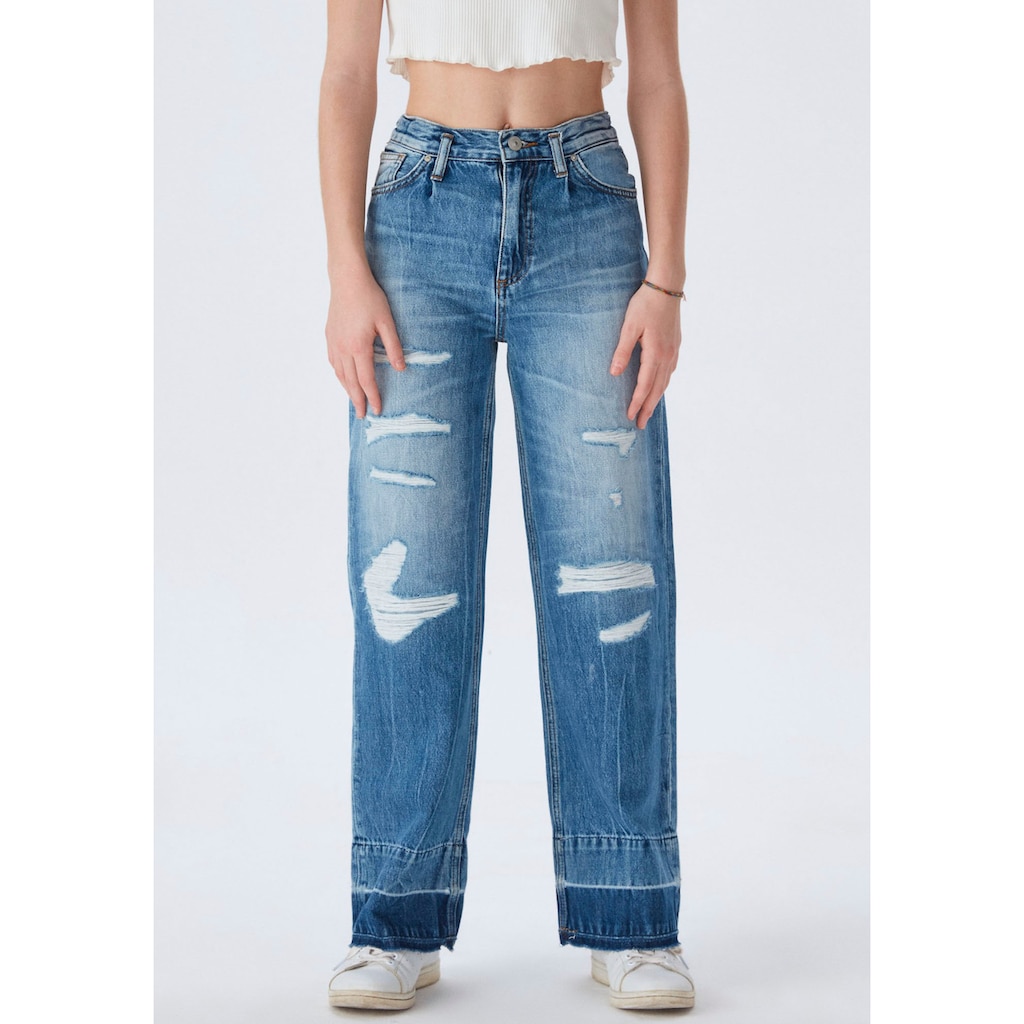 LTB Weite Jeans »FELICIA«, mit Destroyed-Effekten, for GIRLS