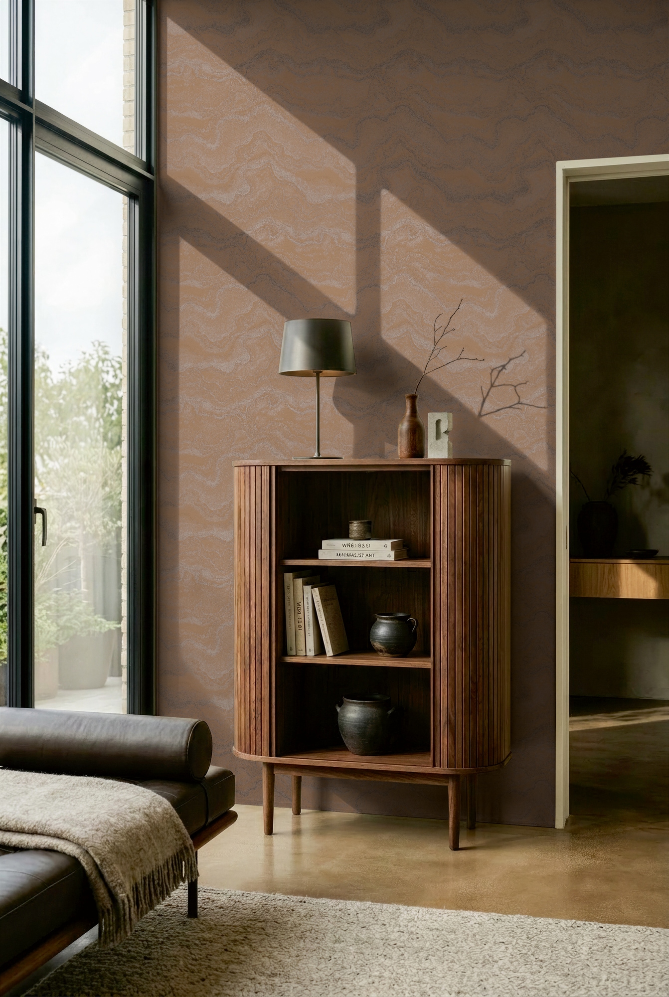 living walls Vliestapete »Cosiness Marmor – Vorgeleimte Vliestapete mit Glanzeffekt« Steinoptik | glänzend | metallic strukturiert Edle Marmoroptik mit glänzenden Metallic-Akzenten