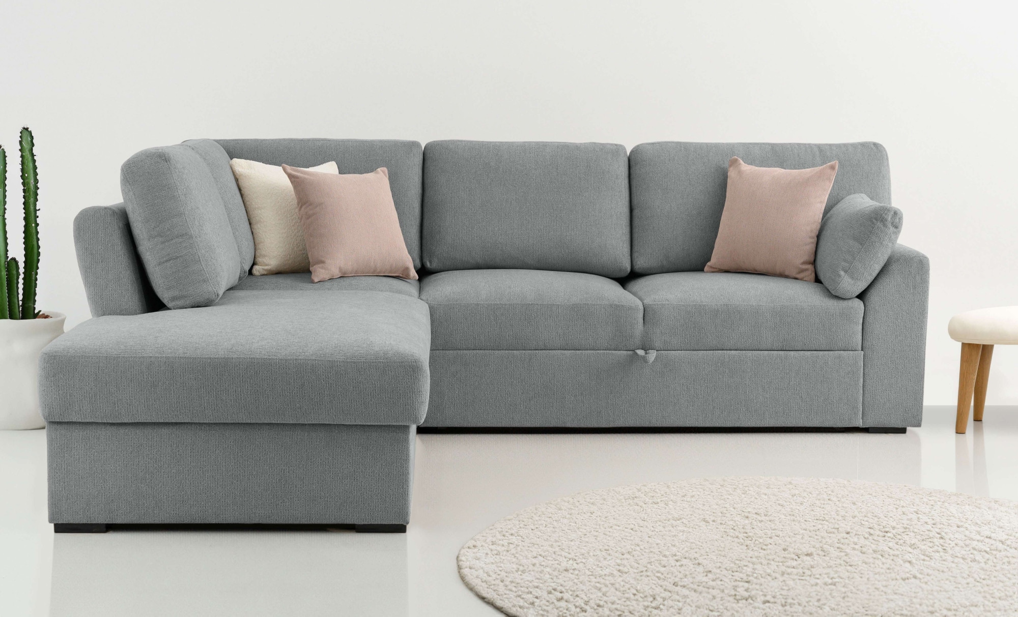 OTTO home Ecksofa "Citry" Breite 242 cm, Chenille, Bettfunktion, Bettkasten, L-Form