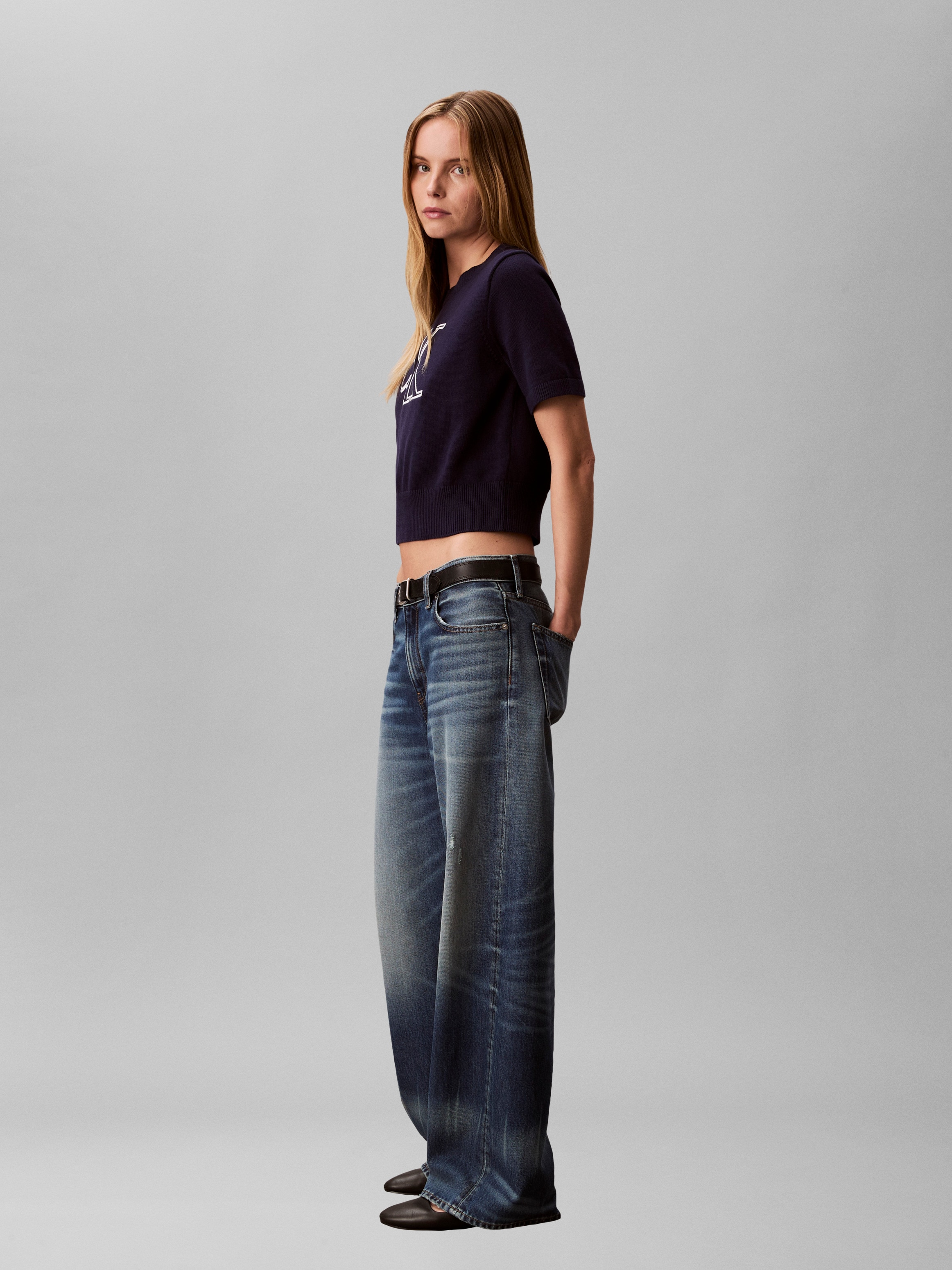 Calvin Klein Jeans Kurzarmpullover Regular fit, mit Logoschriftzug