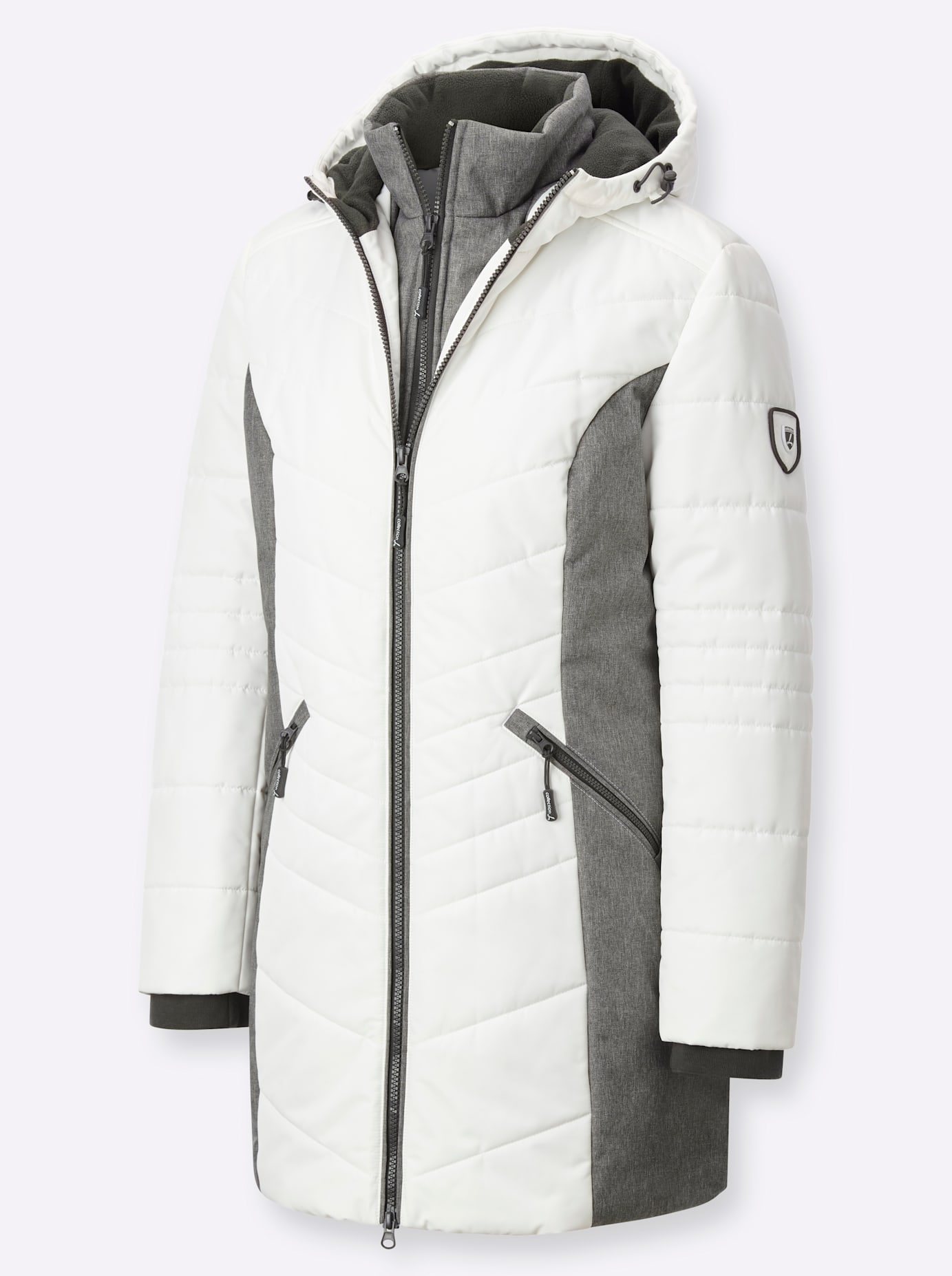 Casual Looks Langjacke, mit Kapuze