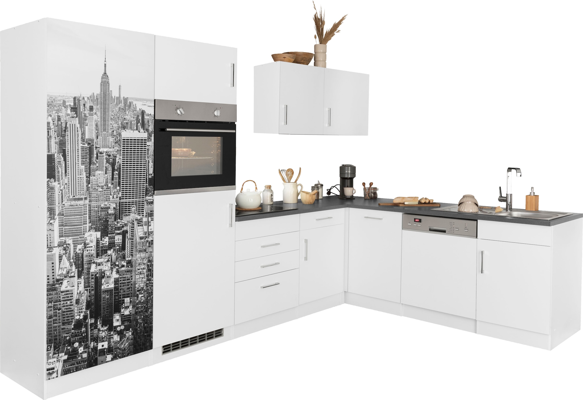 KOCHSTATION Küchenzeile "KS-Paris – Küchen mit einzigartigen Fotomotiven au günstig online kaufen
