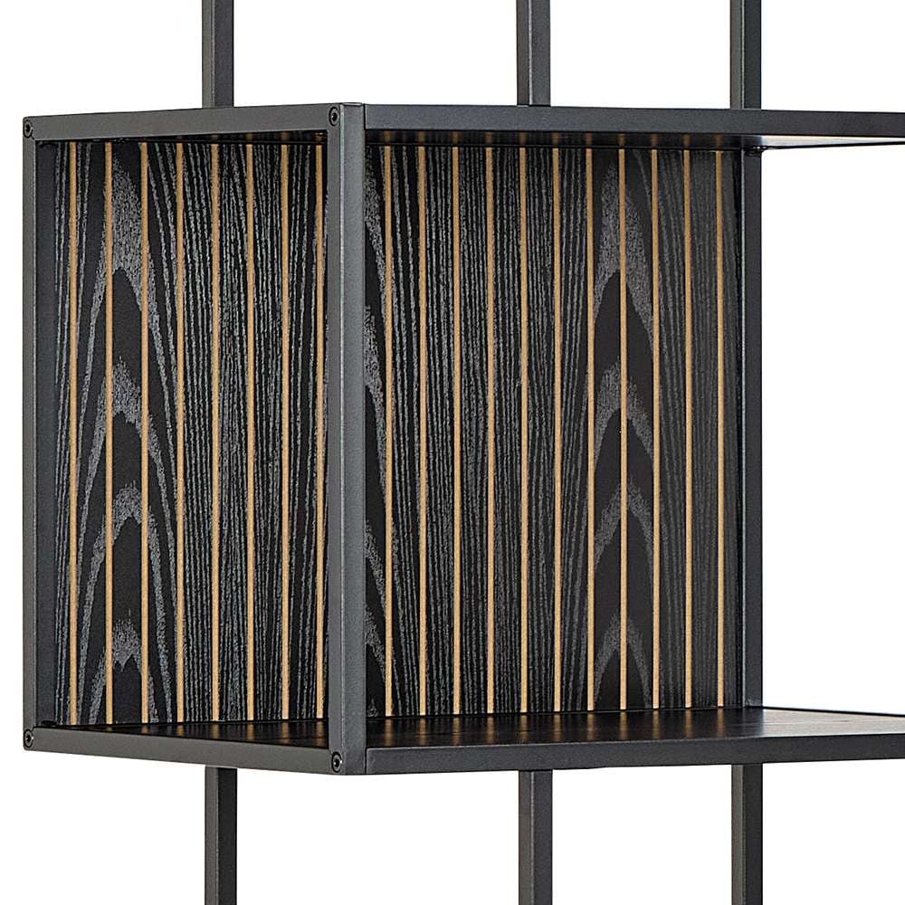 ACTONA GROUP Regal »Seaford, Standregal, Regal, Raumteiler« 77x35x185 cm,  schwarzer Stahlrahmen, 2 Schubladen, Wendemodul, Breite 77 cm