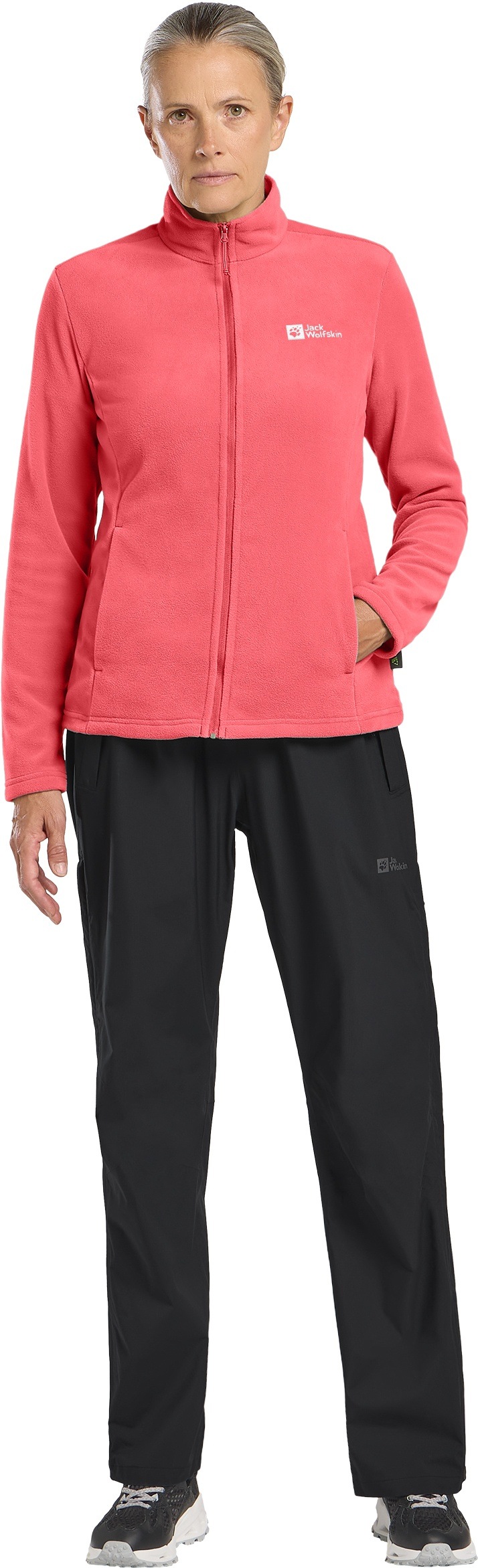 Fleecejacke JACK WOLFSKIN "TAUNUS FZ W", Damen, Gr. XL (46), sunset, coral, Obermaterial: 100% Polyester. Futter: 100% Polyester, Jacken Fleecejacke 2