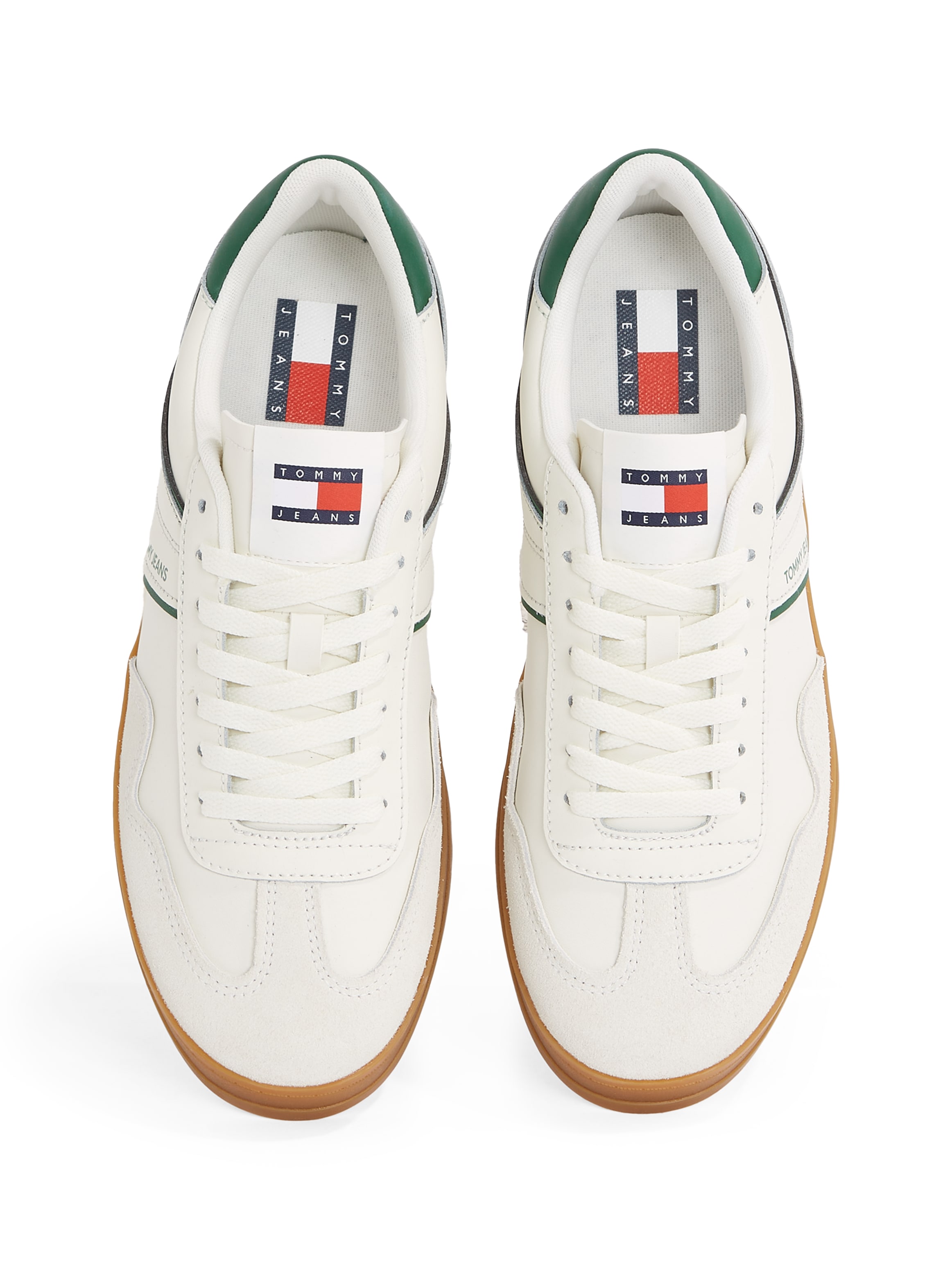 Tommy Jeans Sneaker »THE GREENWICH LEATHER«, Freizeitschuh, Halbschuh, Schnürschuh mit kontrastfarbenen Details