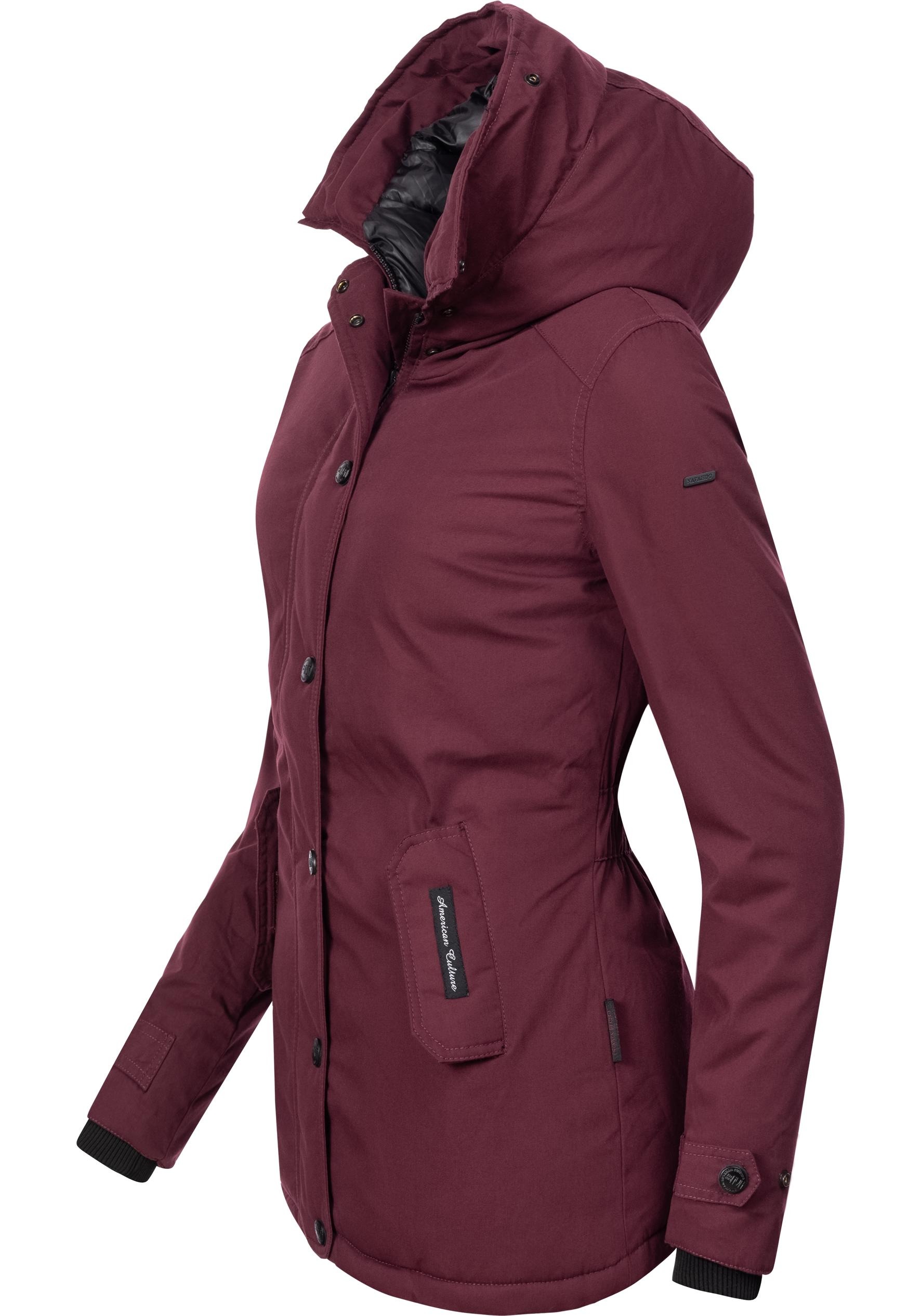 Navahoo Winterjacke »Laura«, mit Kapuze, edler Parka mit Kunstfell-Kapuze