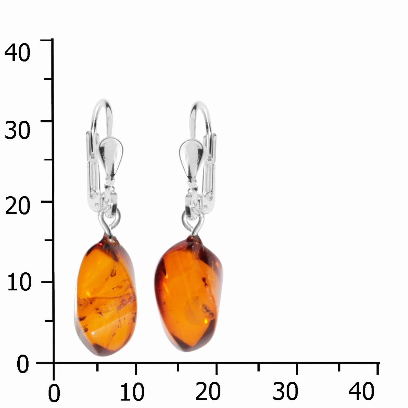 OSTSEE-SCHMUCK Paar Ohrhänger »- Klassisch 15x6 mm - Silber 925/000 - Bernstein«