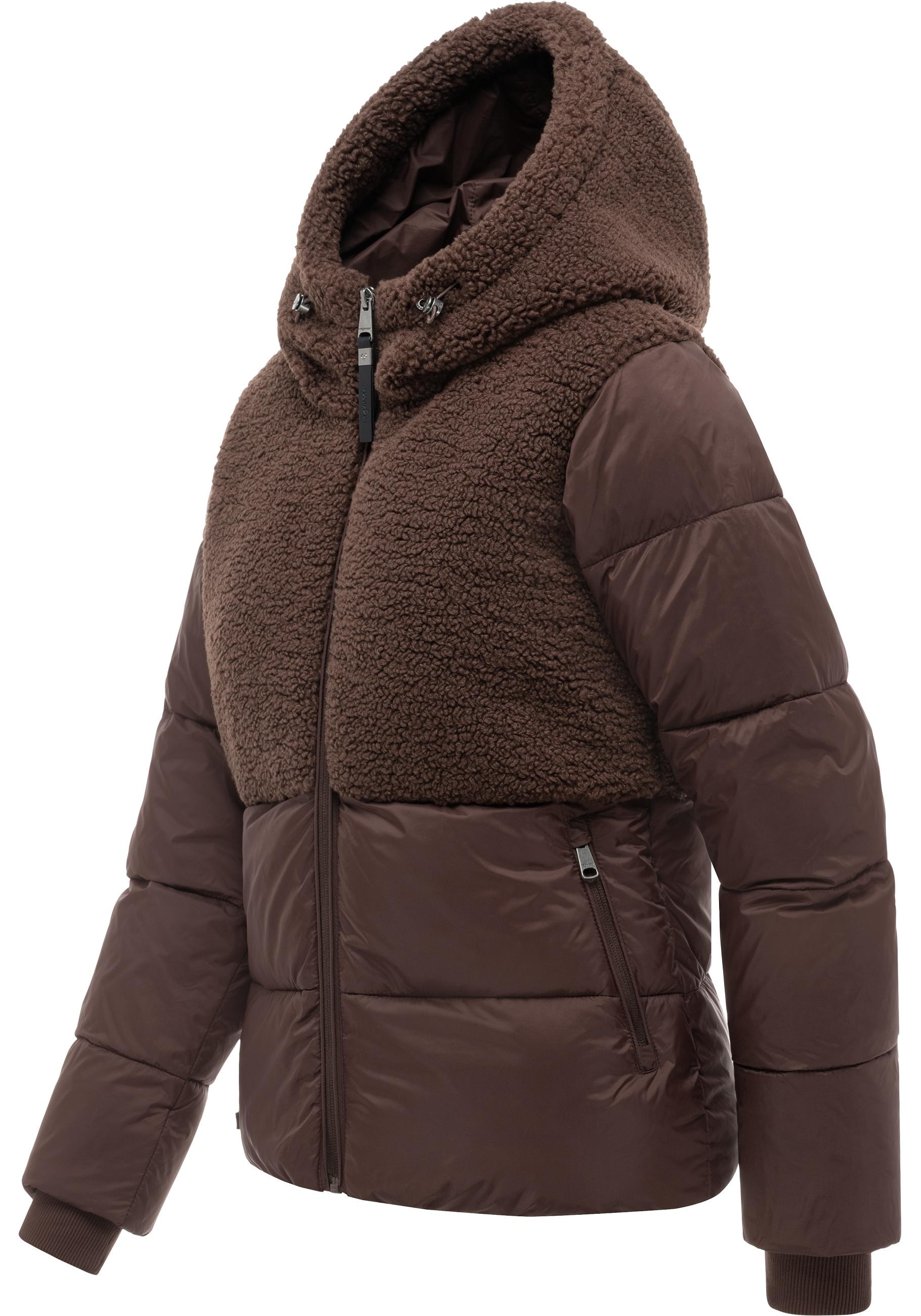 Ragwear Winterjacke »Patuff Y« mit Kapuze Winter Damen Steppjacke im Materialmix