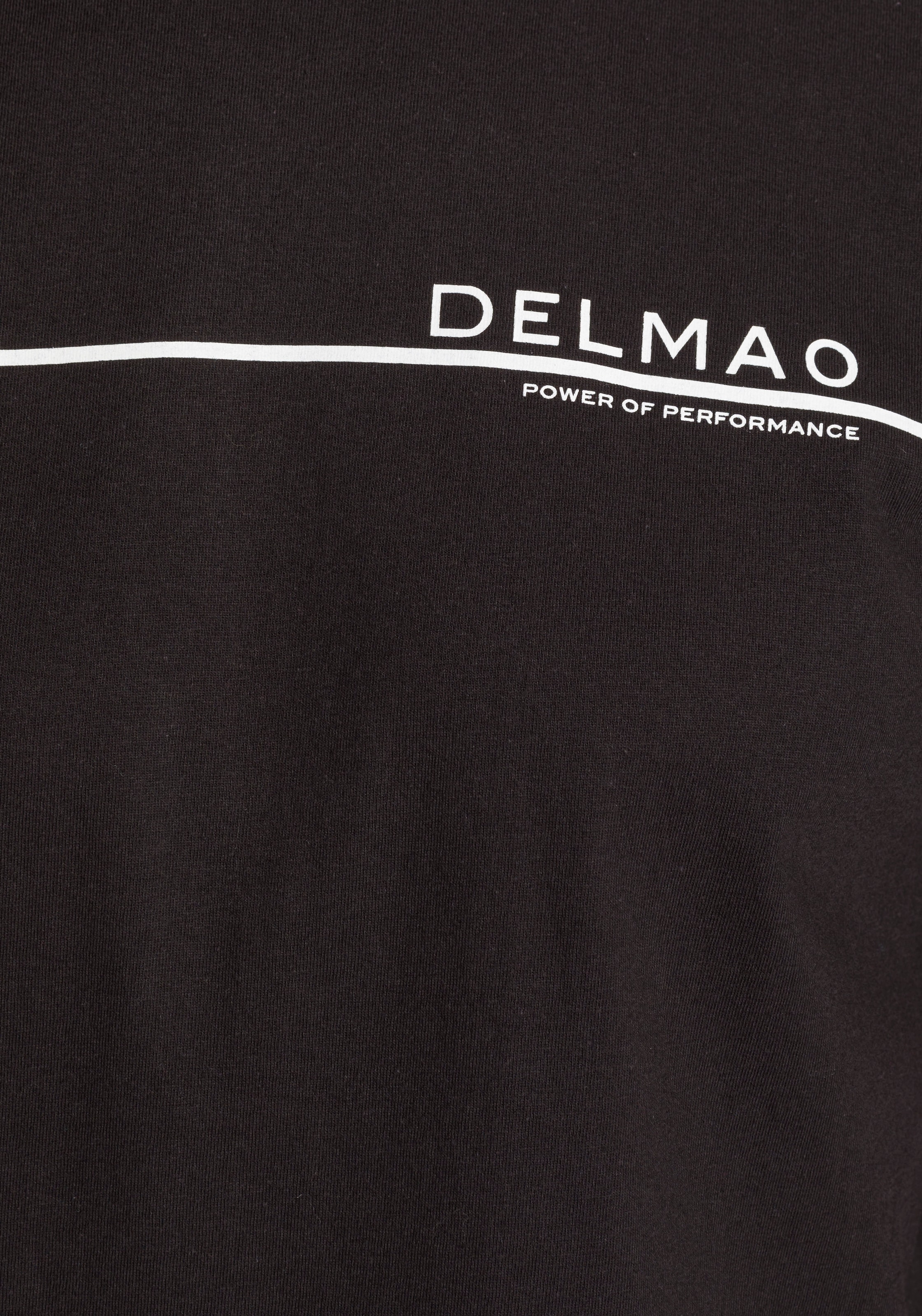 DELMAO T-Shirt, Kurzarm, mit coolem Print, Rundhalsausschnitt, aus 100% Baumwolle