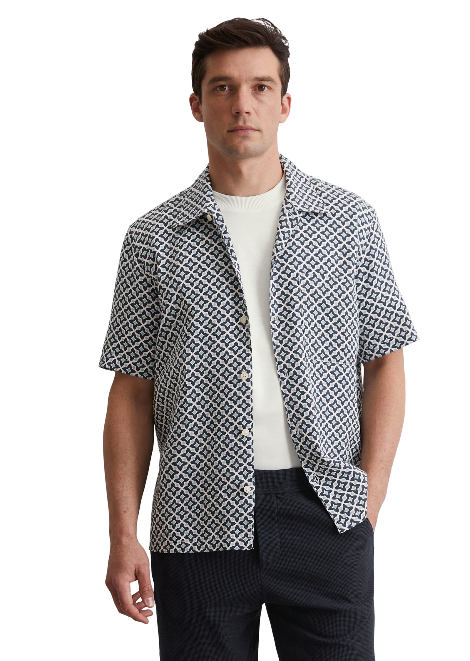 Marc OPolo Kurzarmhemd "aus atmungsaktivem TENCEL™ Lyocell" günstig online kaufen