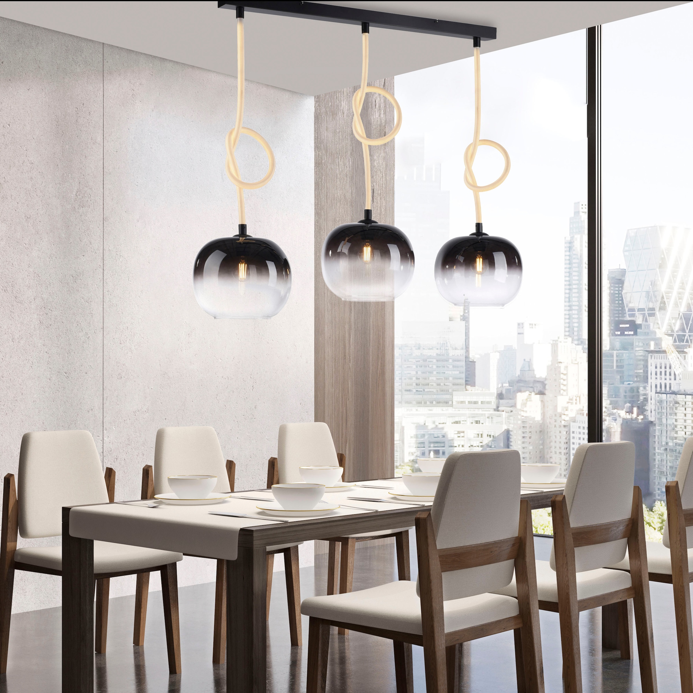 Paul Neuhaus Pendelleuchte »LUMA«, 6 flammig, Leuchtmittel LED-Board | LED fest integriert