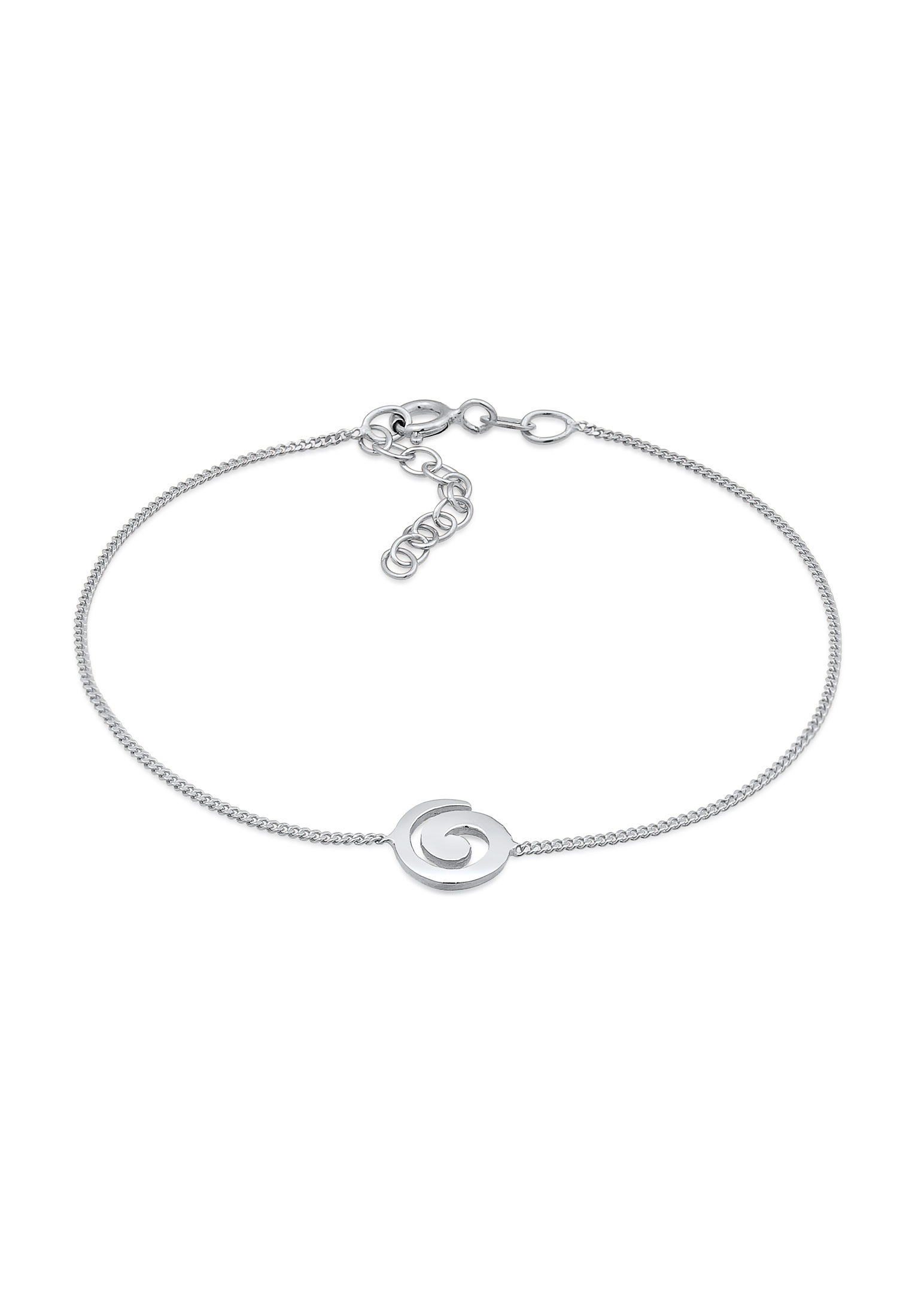 ELLI Damen Armband "Spirale Verspielt Basic 925 Silber", 16cm, ohne Stein, Silber 925 (Sterlingsilber), silber, Silber 925 (Sterlingsilber), Armbänder