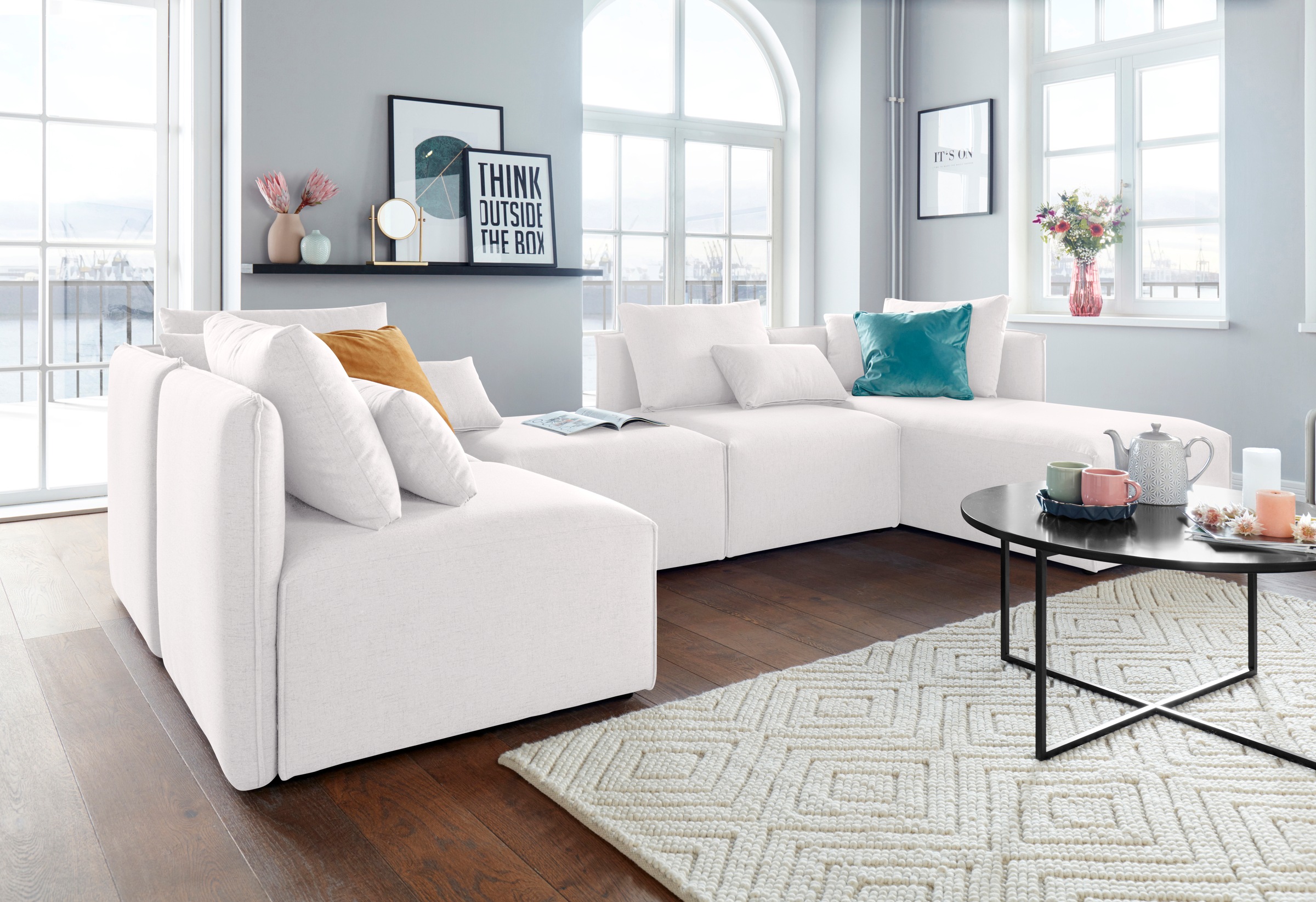 OTTO home Wohnlandschaft "Nöre U-Form" 5 Teile, in vielen Bezugsqualitäten günstig online kaufen