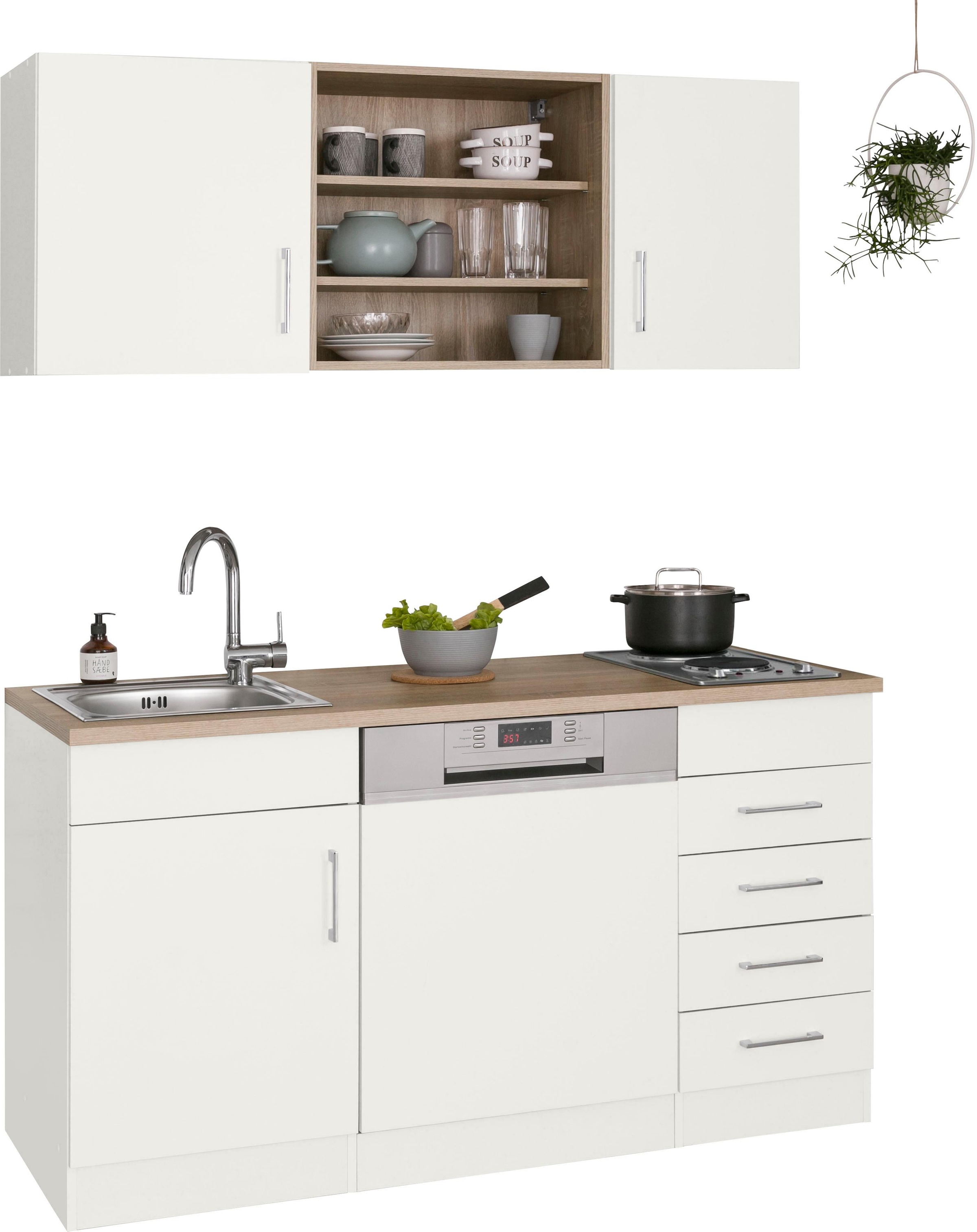 HELD MÖBEL Pantryküche »Mali«, Breite 150 cm, mit E-Geräten