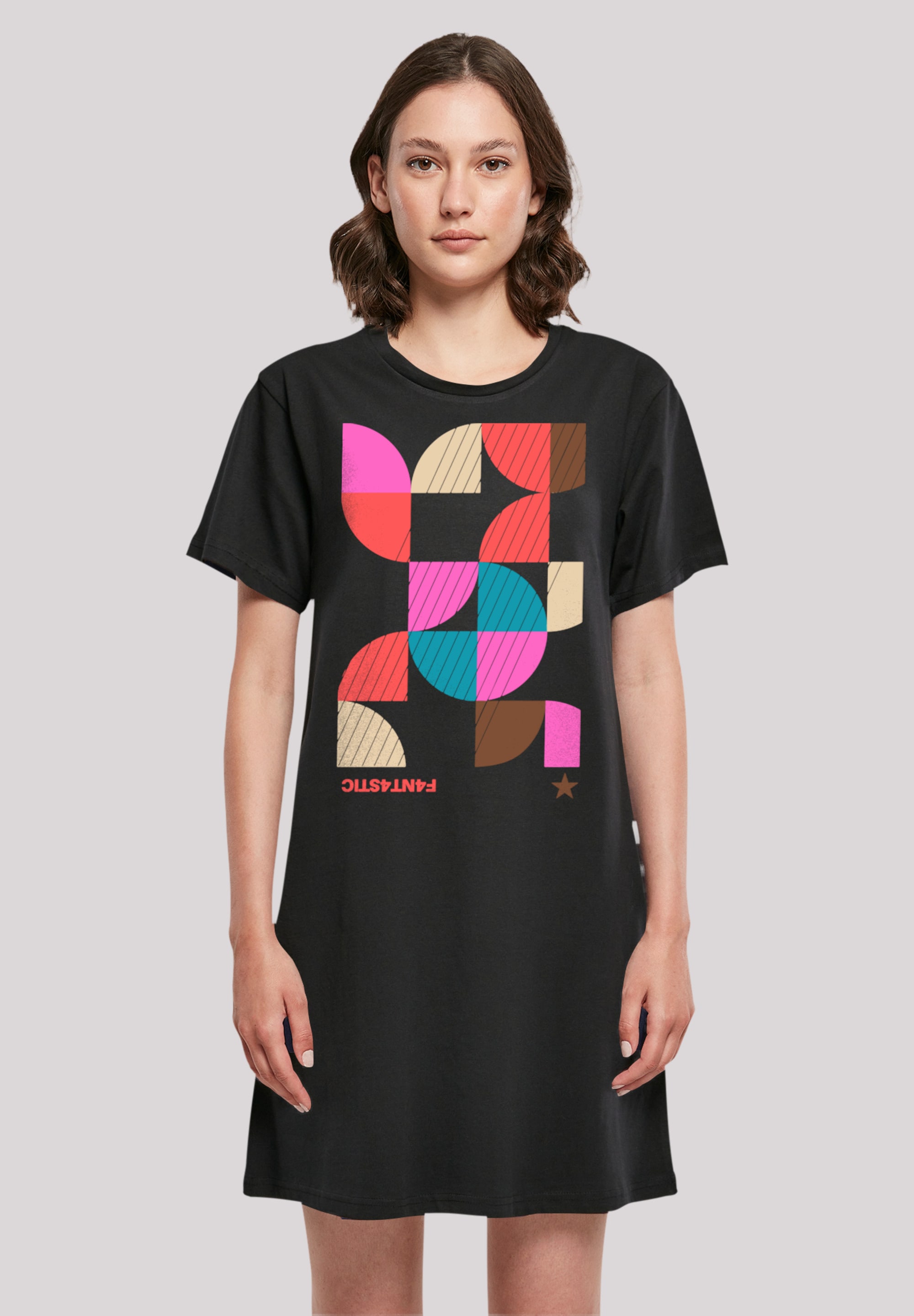 F4NT4STIC Shirtkleid "Abstrakt Damen T-Shirt Kleid" Ohne Taschen Print günstig online kaufen