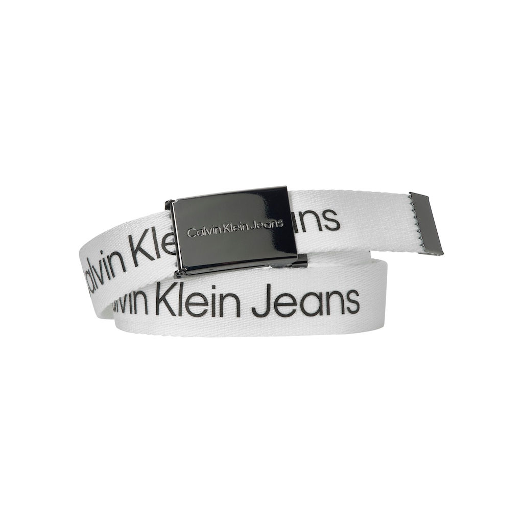 Calvin Klein Jeans Koppelgürtel »CANVAS LOGO METALLIC BUCKLE BELT«