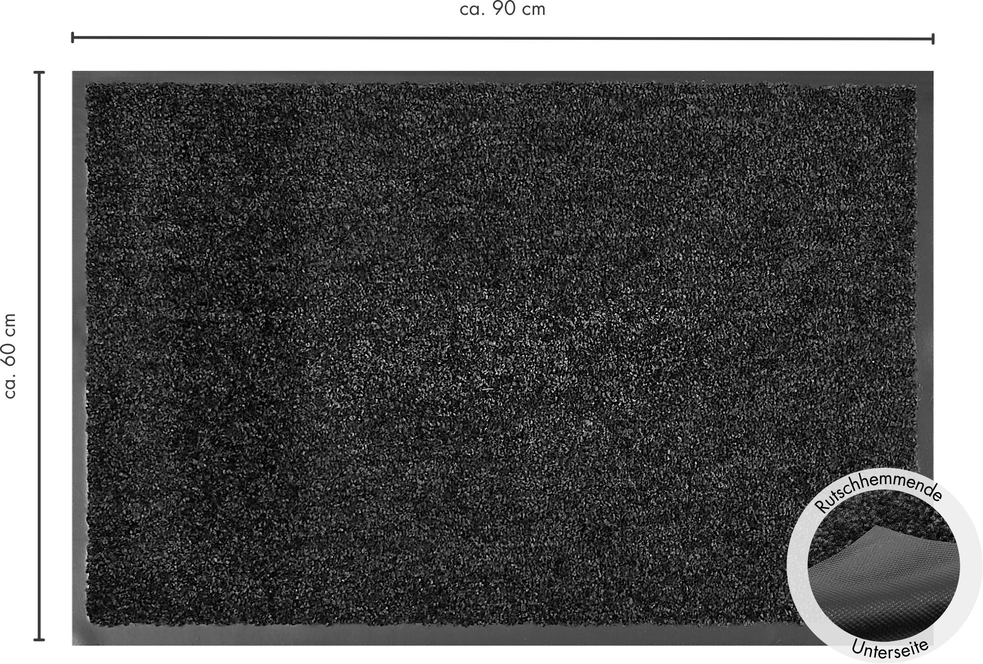 my home Fußmatte »Fresh Step, Made in Belgium«, rechteckig, 7 mm Höhe, für den Eingangsbereich, Uni-Farben, rutschhemmend, robust, waschbar