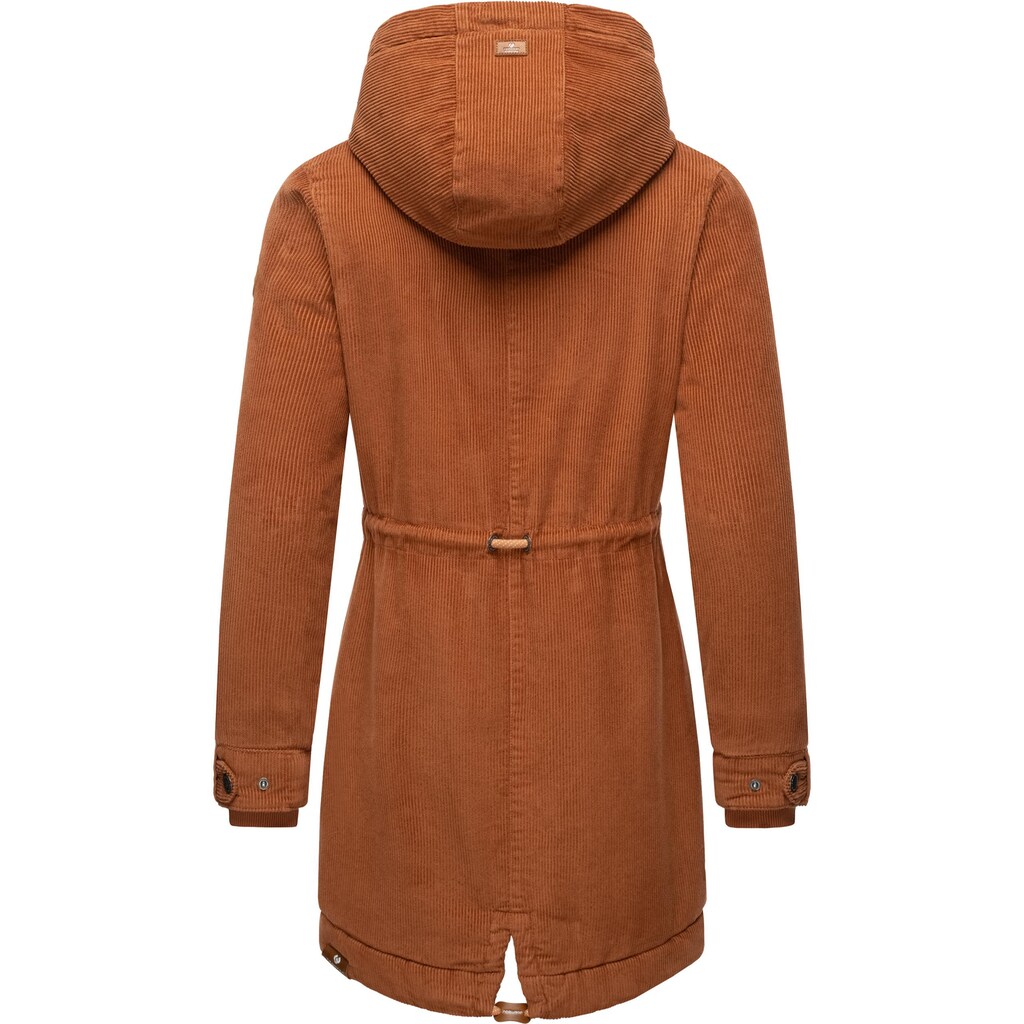 Ragwear Winterjacke »Canny Corduroy«, mit Kapuze