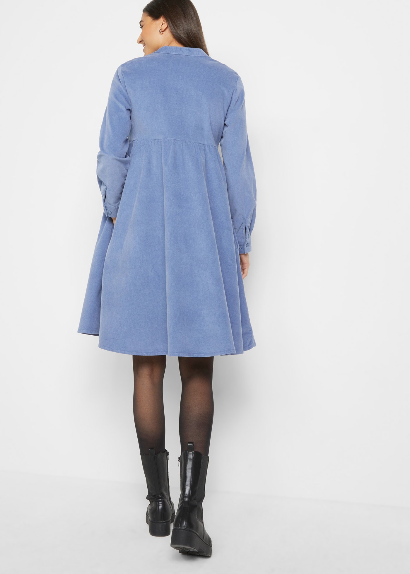 bonprix Midikleid »Kleid aus Baumwollcord« für entspannten Look, aus weichem Baumwollcord, mit Elasthan-Anteil