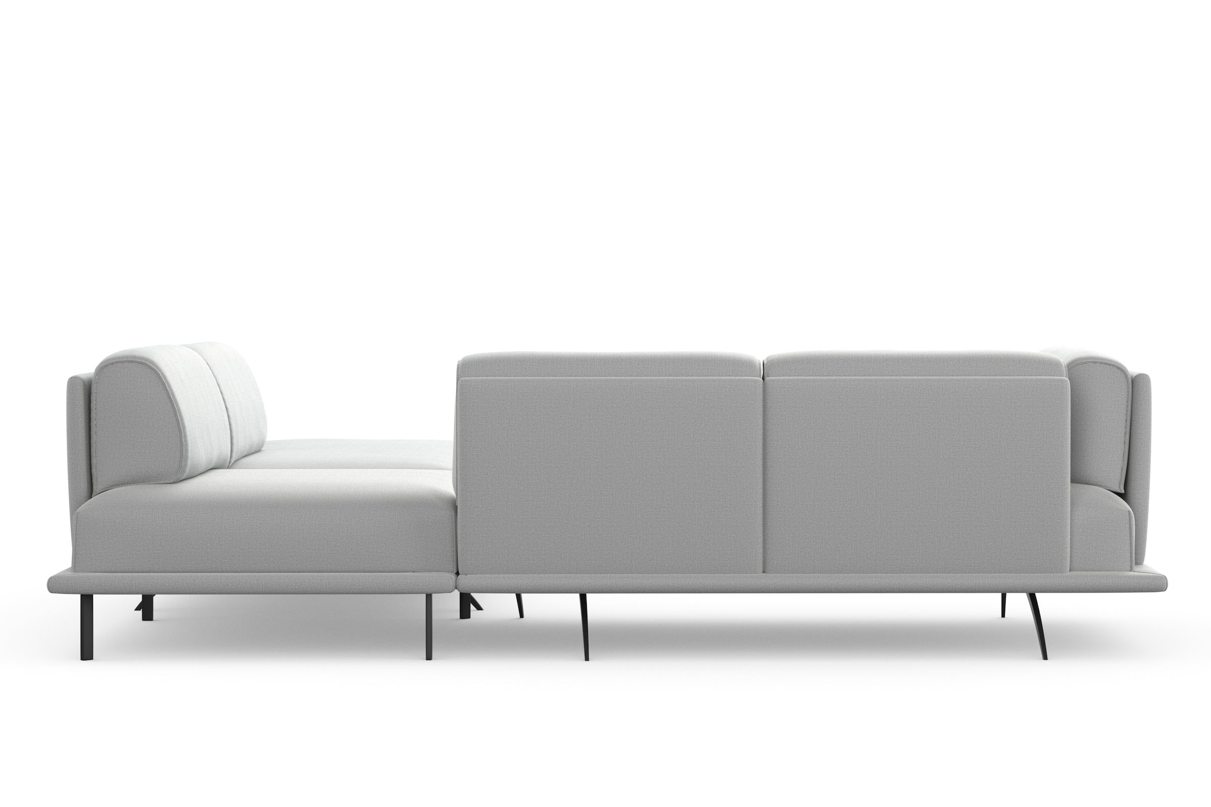 machalke® Ecksofa »benito, L-Form«, mit bezogenem Sockel