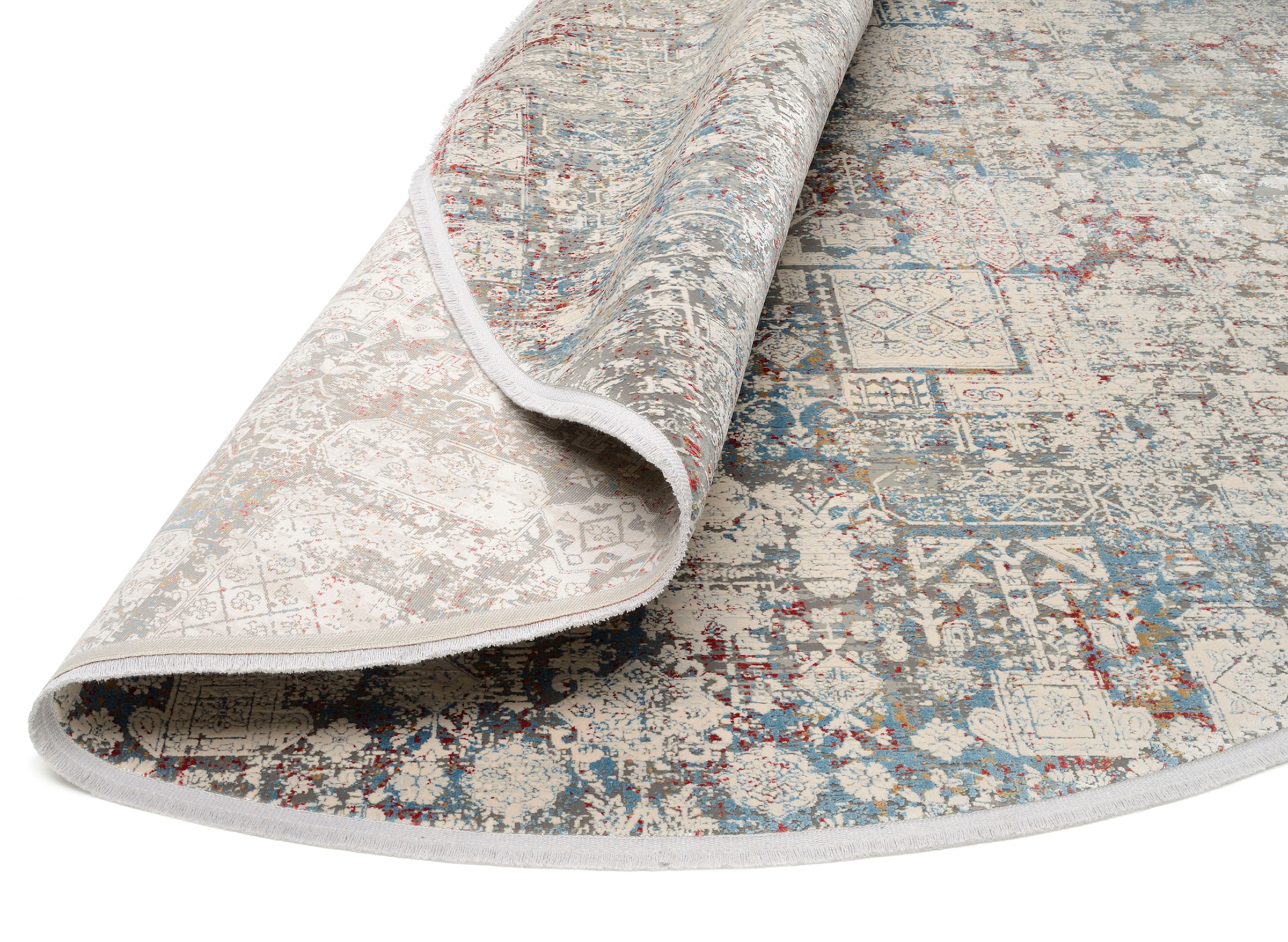 Musterring Teppich »SINFONIA«, rund, 8 mm Höhe, exlcusive MUSTERRING DELUXE COLLECTION hochwertig gekettelt, Fransen