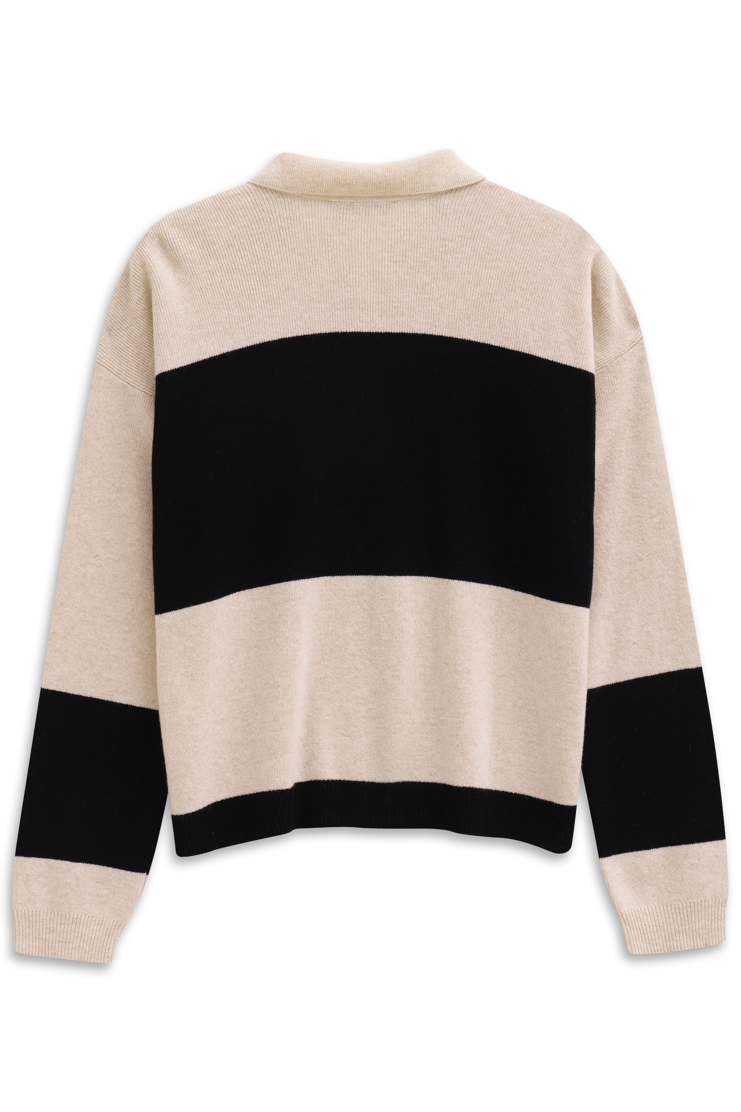 bugatti Polokragenpullover »gestreift«, aus einem Kaschmir-Mix mit Knopfleiste
