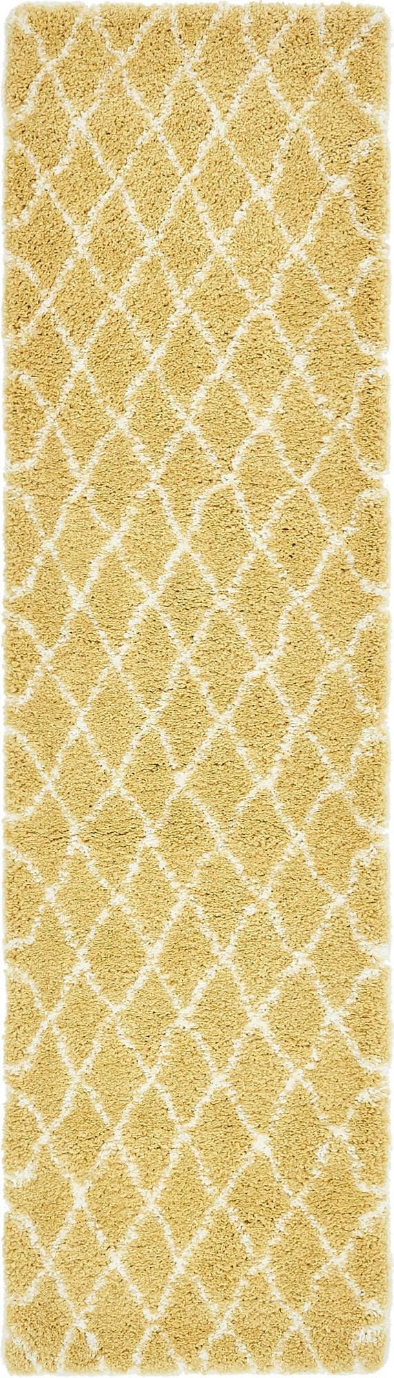 Myflair Möbel & Accessoires Hochflor-Läufer »Temara Shag Lagerräumung«, rechteckig, 51 mm Höhe, Teppich-Läufer, gewebt, Rauten Design, weich & kuschelig