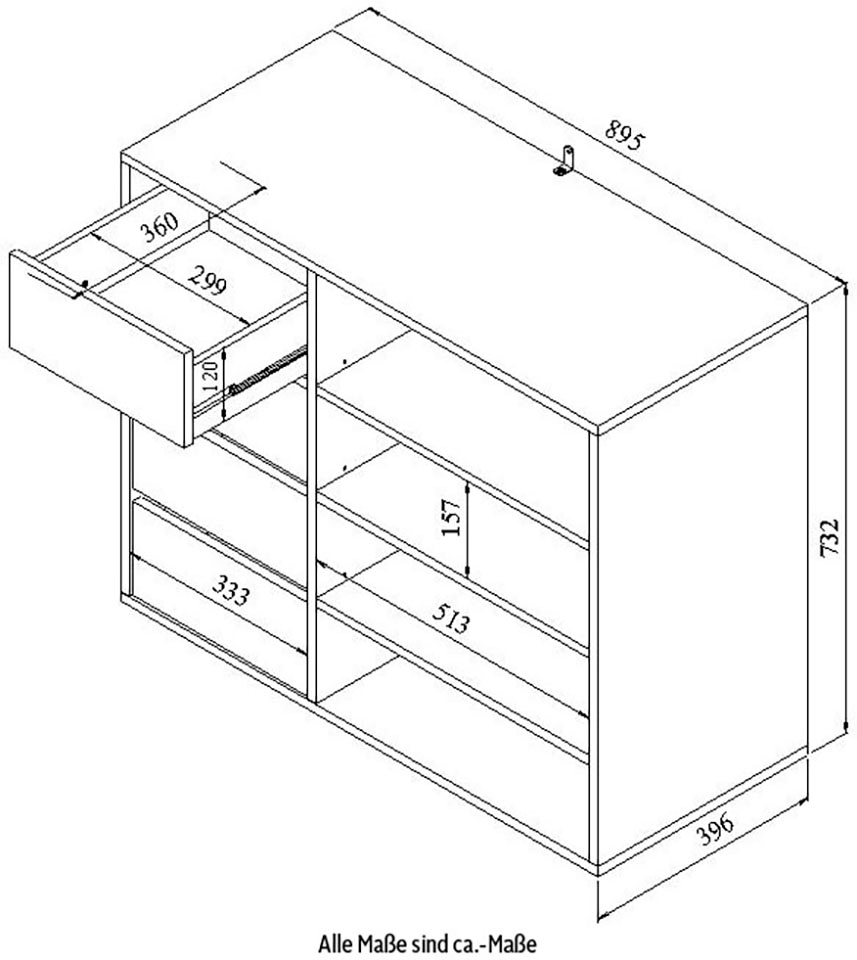 TemaHome Kleiderschrank »TOM«, ausziehbar auf 185,3 cm