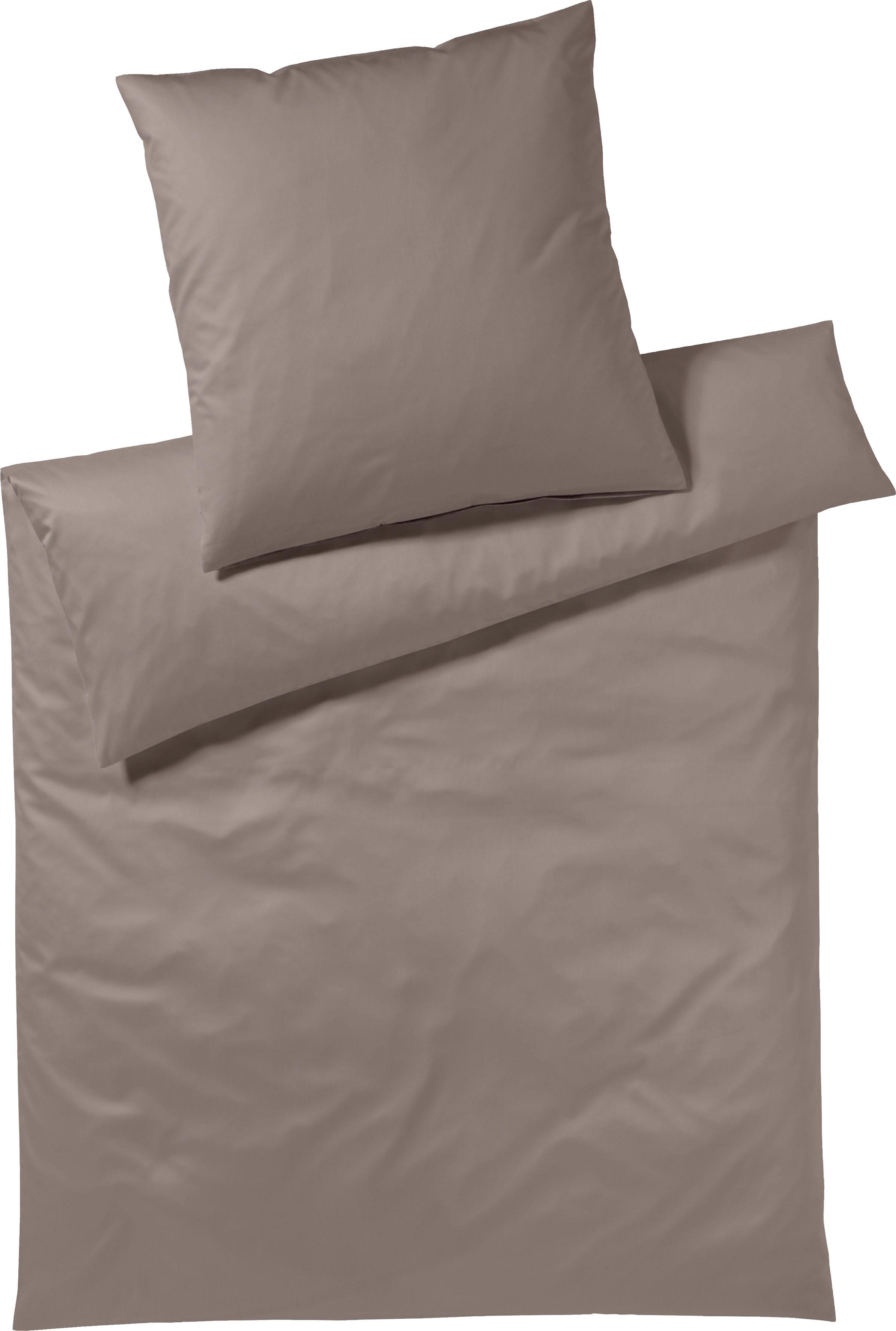 Yes for Bed Bettwäsche "Pure & Simple Uni in Gr. 135x200, 155x220 oder 200x200 cm" 2 Stk. Bettwäsche aus Baumwolle, zeitlose Bettwäsche mit seidigem Glanz