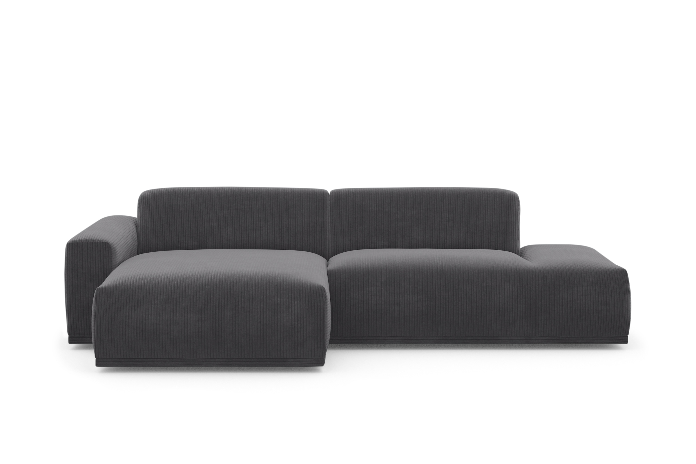 TRENDMANUFAKTUR Ecksofa Braga, aus 2 Teilen, moderner Cord-Stoff