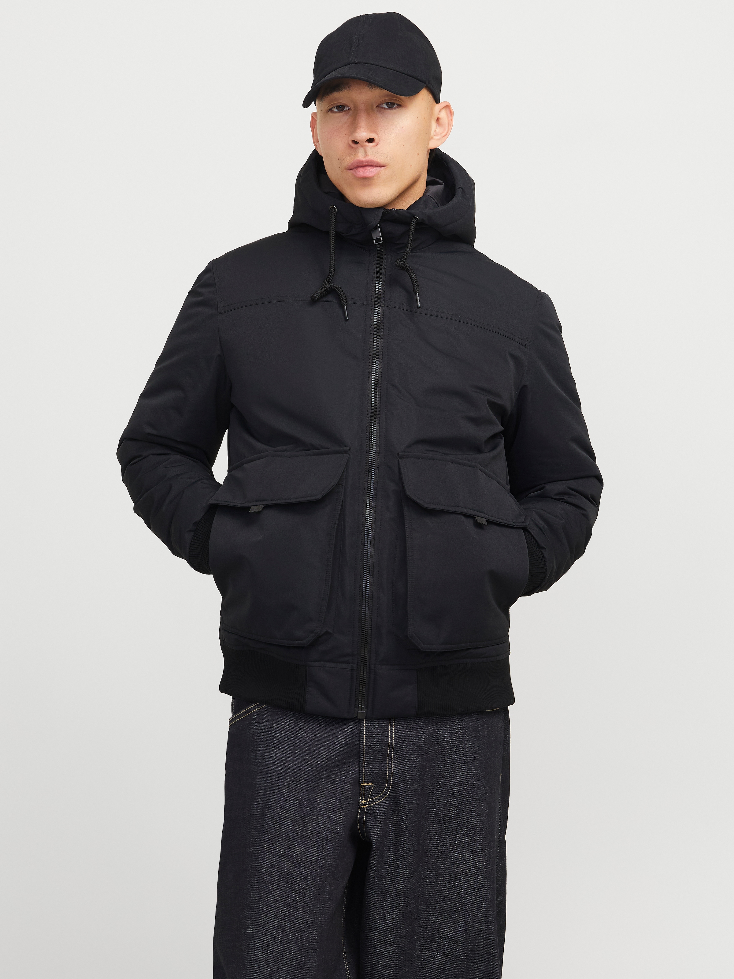 Jack & Jones Bomberjacke »JJCONSTRUCT BOMBER«, mit Kapuze