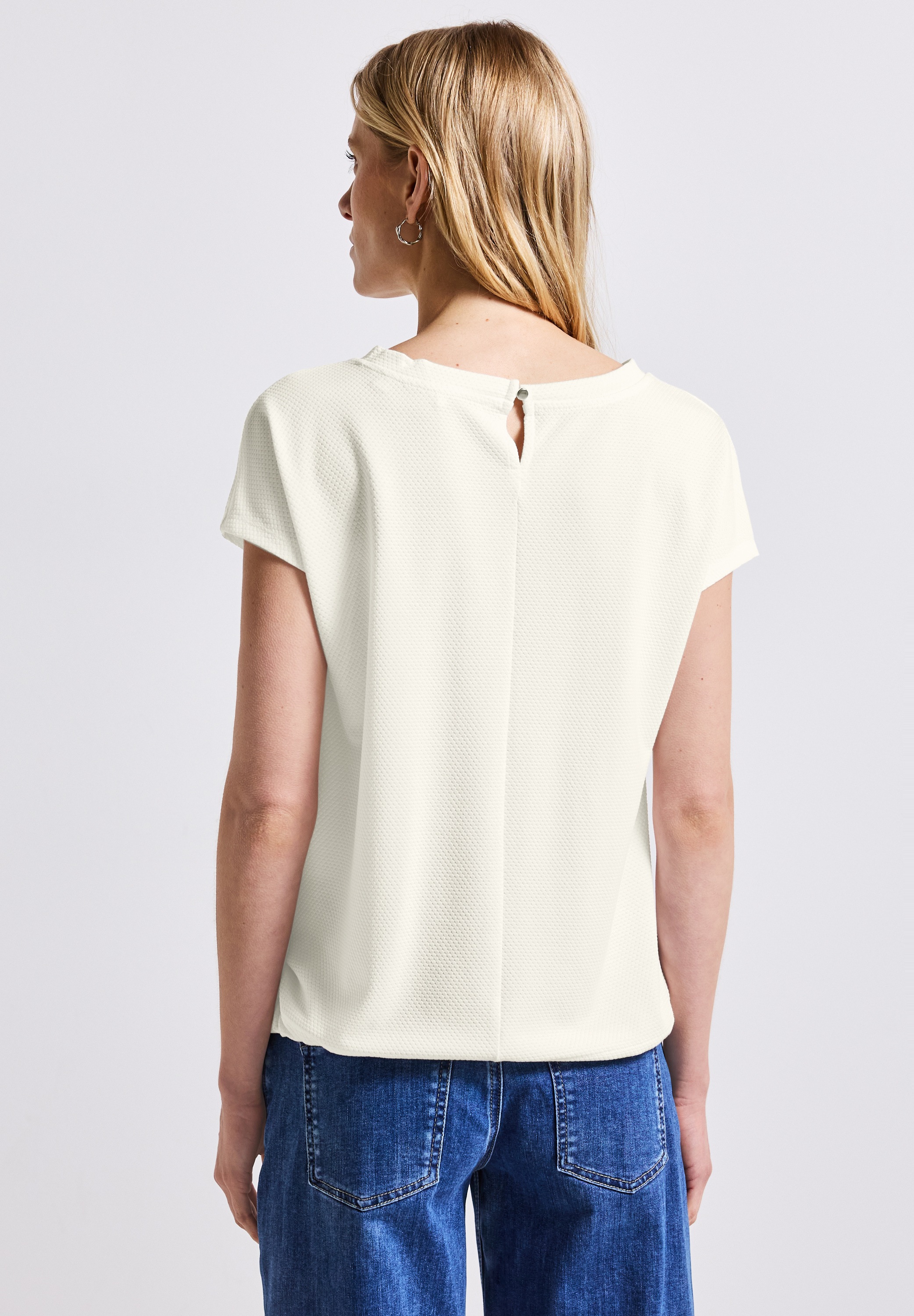 STREET ONE T-Shirt, mit Tunnelzug am Saum günstig online kaufen