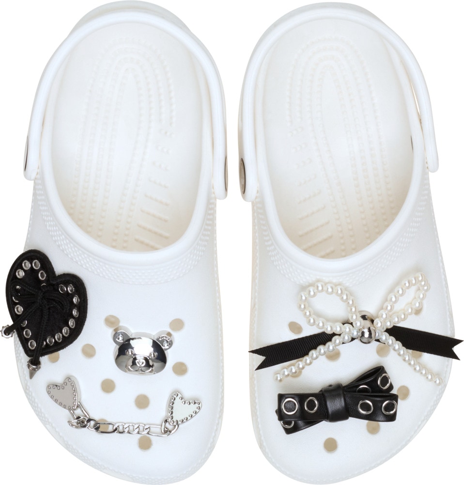 Crocs Schuhanstecker »Jibbitz™ Indie Luxe Silver« Set, Kein Spielzeug. Nicht für Kinder unter 3 Jahren geeignet, 5 Stk. tlg. Schuh Anstecker im Grunge Look