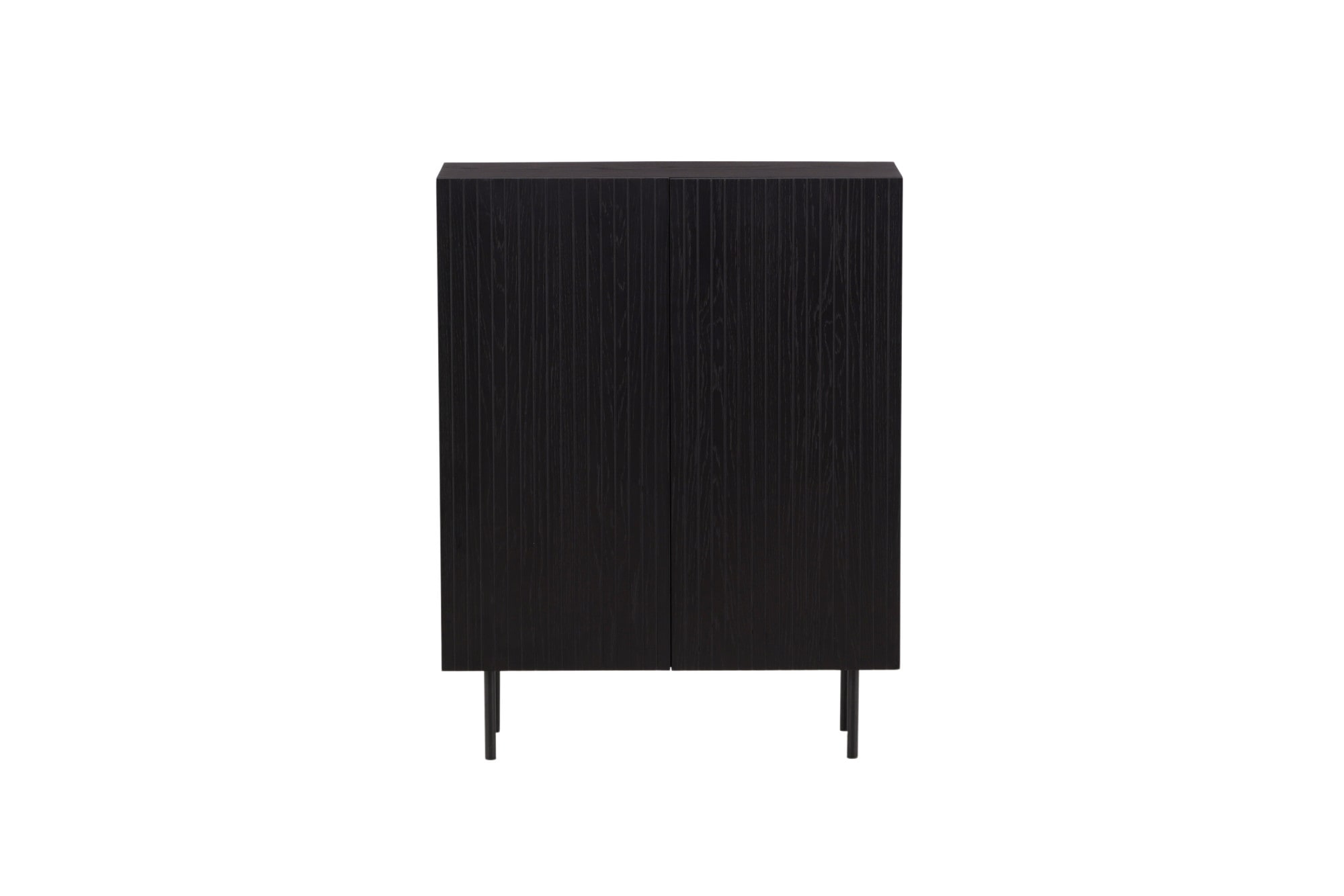 Venture Home Vorratsschrank »Björkön, Stauraumschrank, geriffelt, Höhe 103 cm« Hochschrank, MDF, geriffelte Fronten, Stahlbeine, skandinavisch