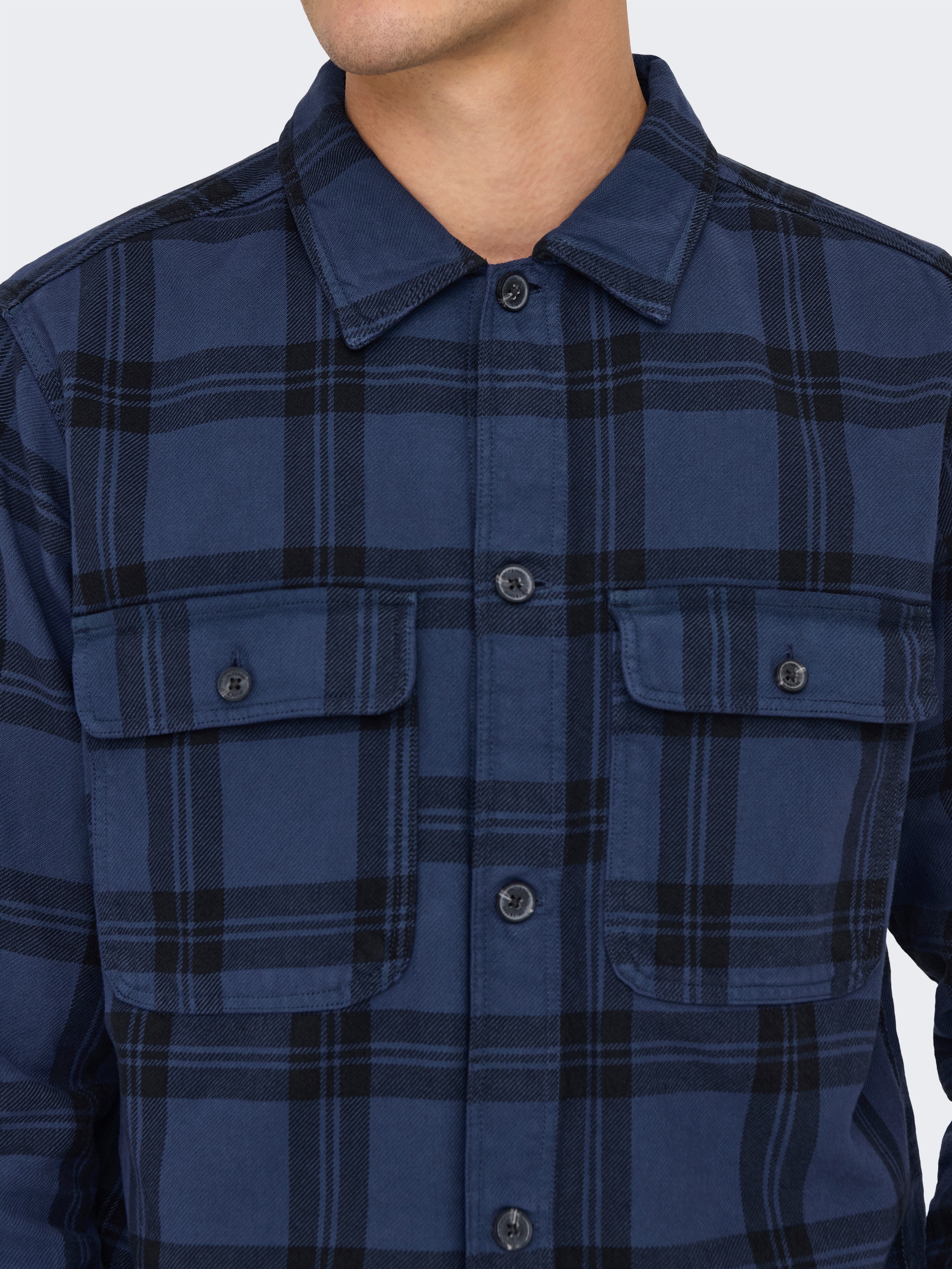 ONLY & SONS Langarmhemd »ONSOLIVER TWILL OVERDYE OVERSHIRT BF«