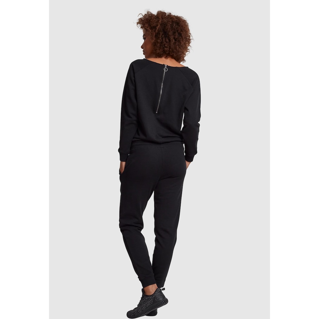 URBAN CLASSICS Jumpsuit »Urban Classics Damen Ladies Long Sleeve Terry Jumpsuit«, (1 tlg.)